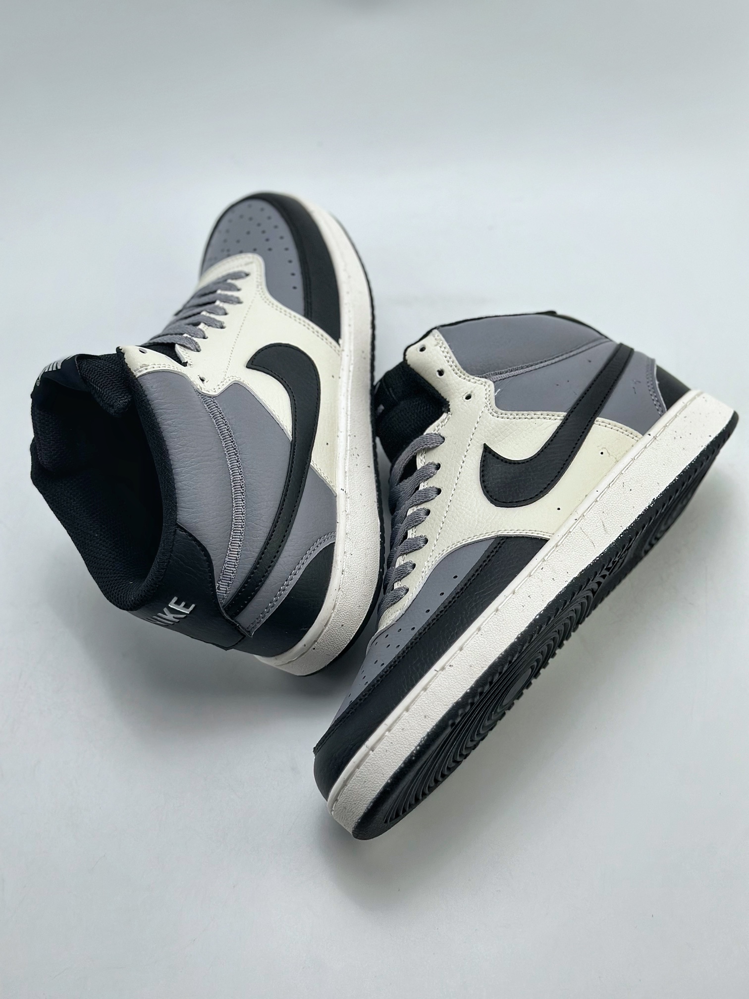 150 Nike Court Vision High 米白黑灰 休闲运动板鞋 DN3577-002