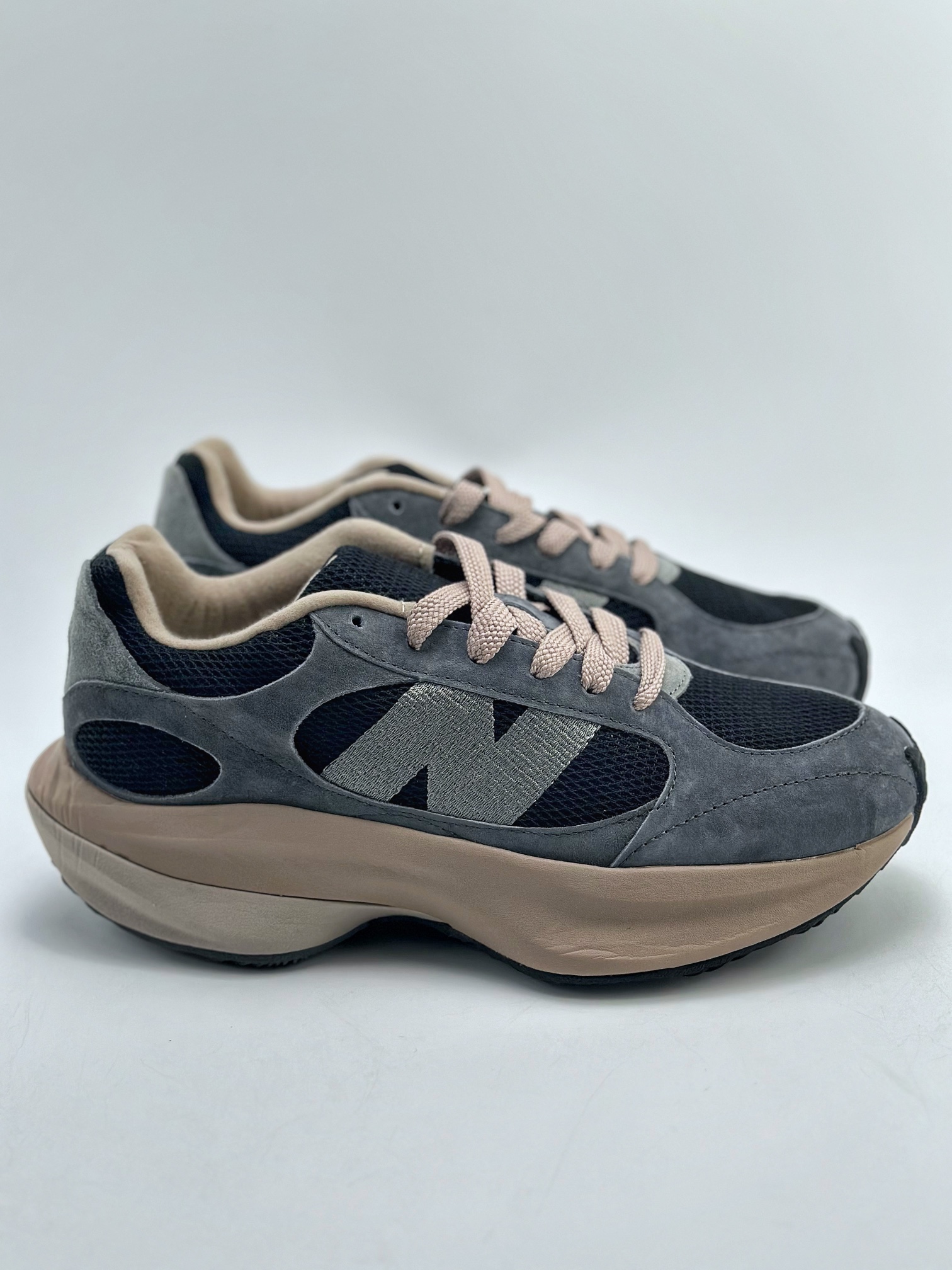 New Balance Warped Runner black, brown and gray low-top retro daddy style casual sports jogging shoes UWRPDCSTSJ