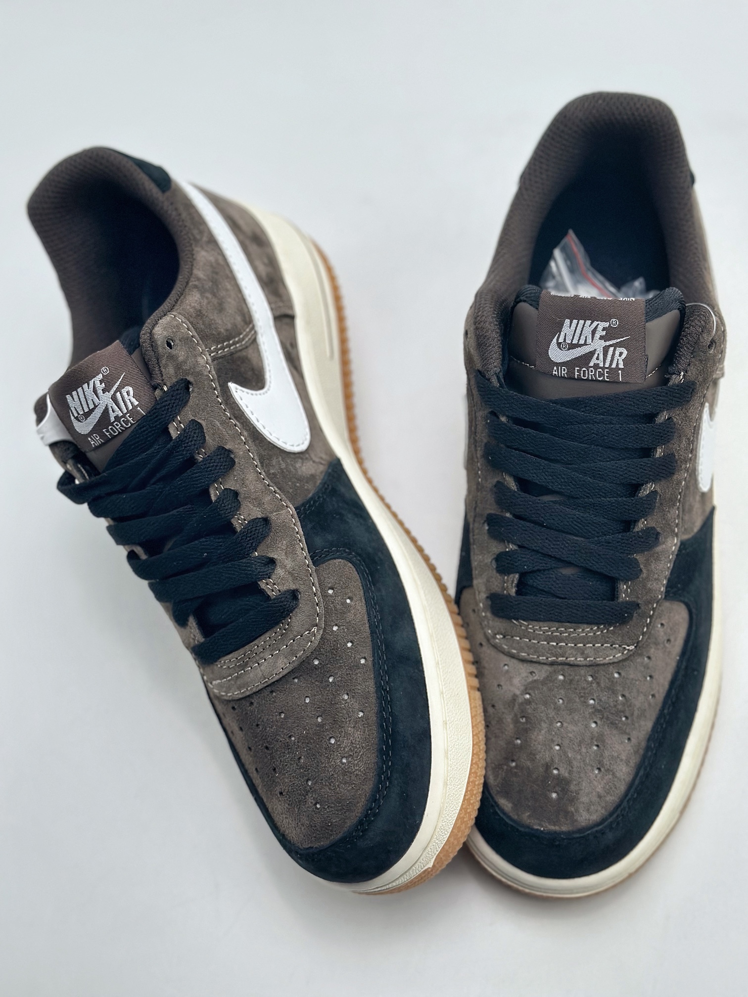 Nike Air Force 1 Low 07 Black Brown Suede AV0383-230