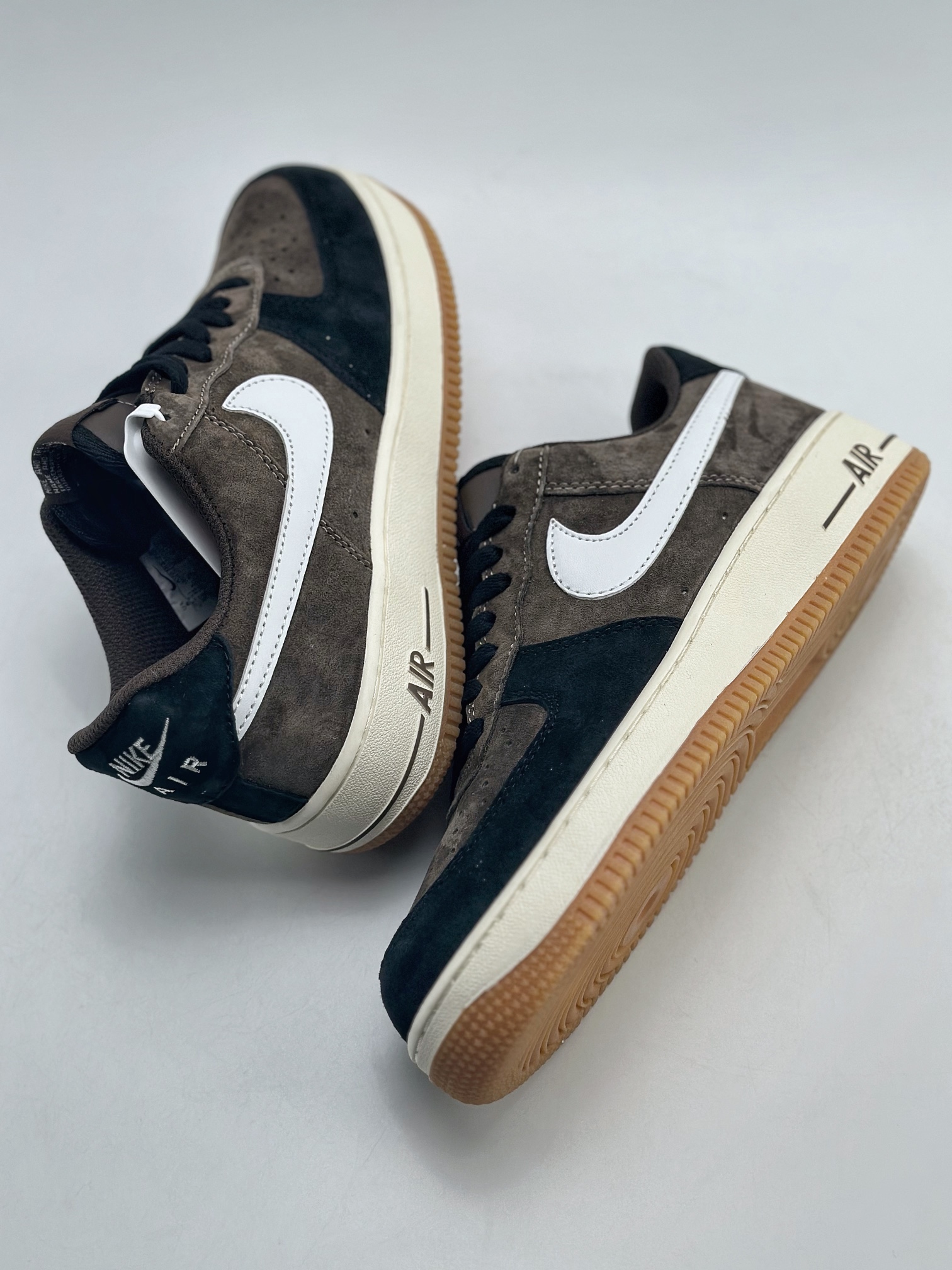 Nike Air Force 1 Low 07 Black Brown Suede AV0383-230