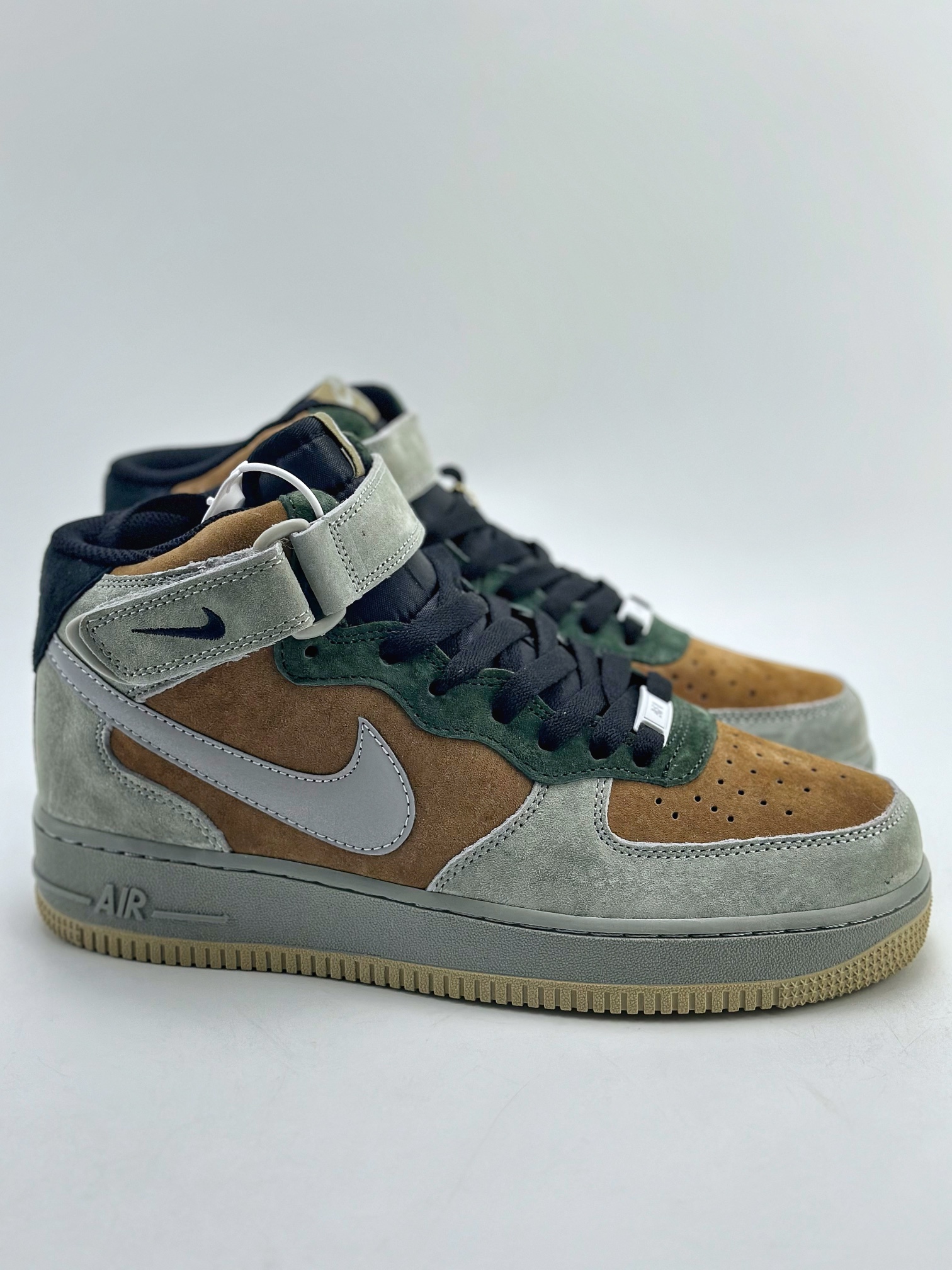 280 Nike Air Force 1 Mid 07 棕绿麂皮 CQ5059-118