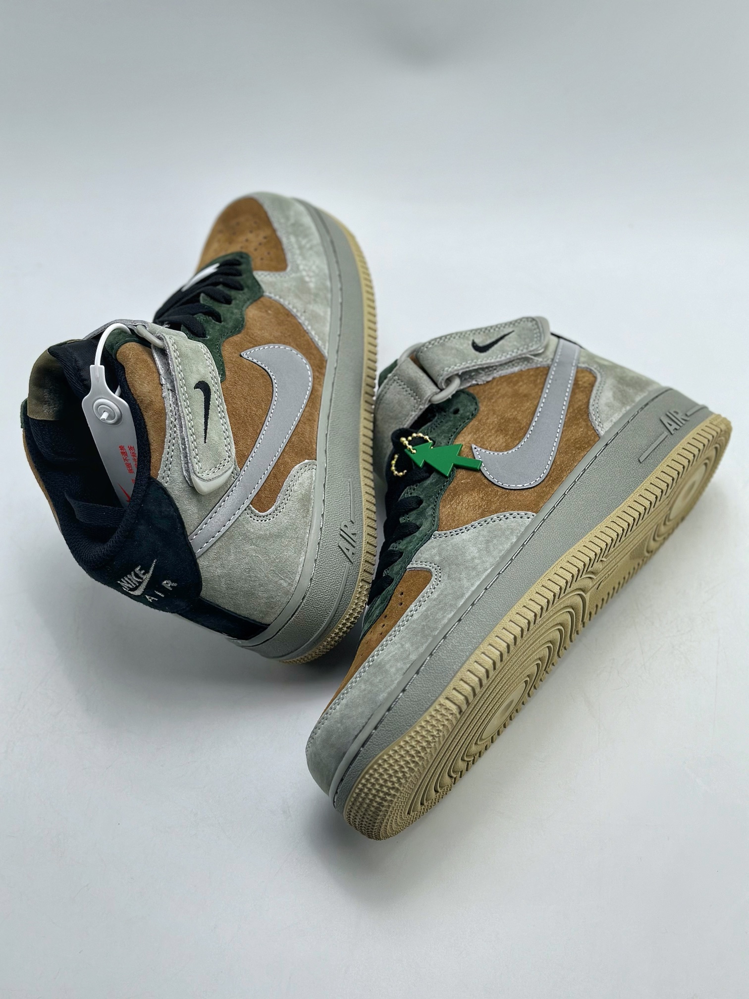 280 Nike Air Force 1 Mid 07 棕绿麂皮 CQ5059-118