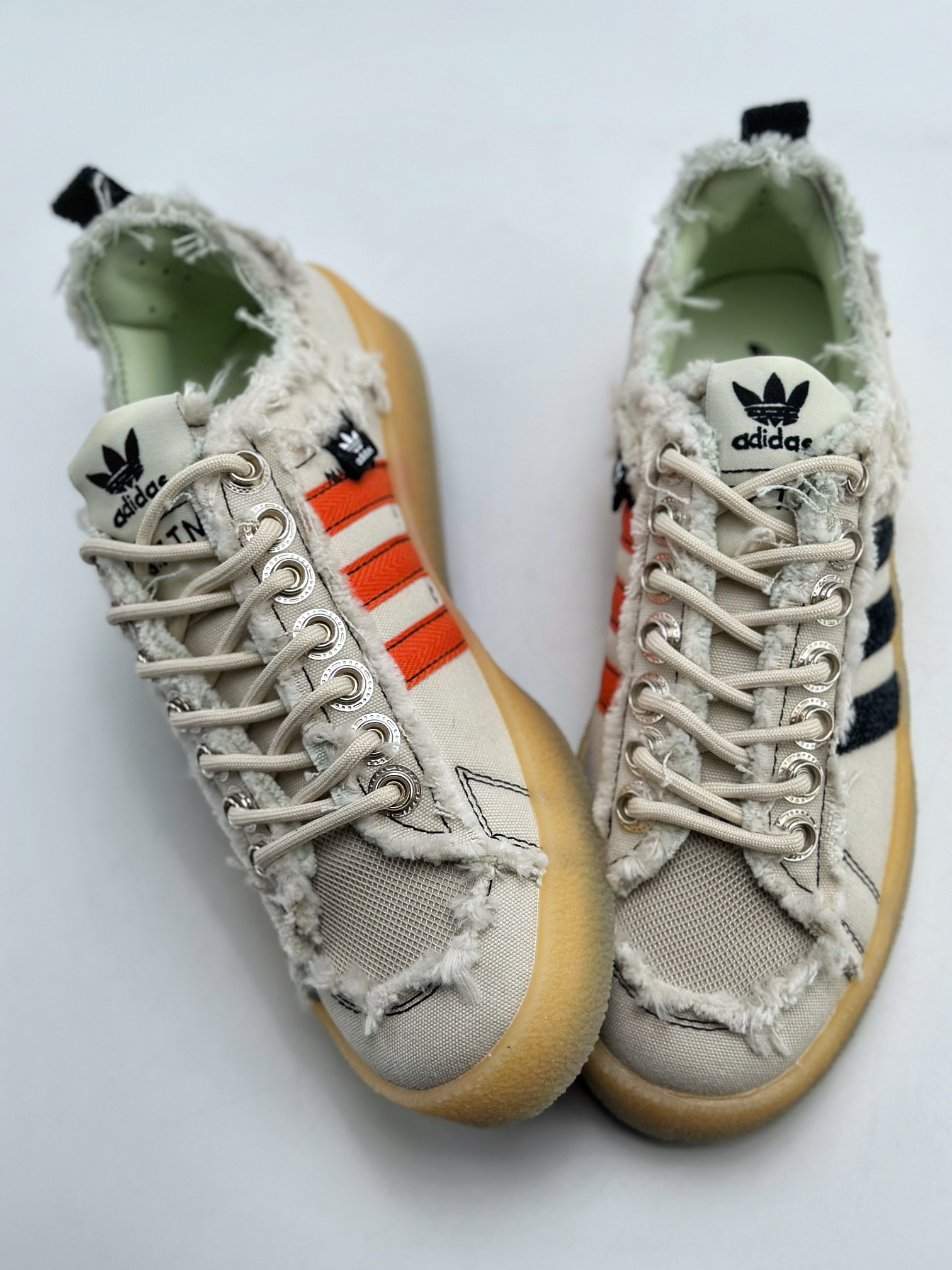 Adidas adidas Campus 80S x SONG FOR THE MUTE latest joint retro destruction craft canvas shoes ID4818