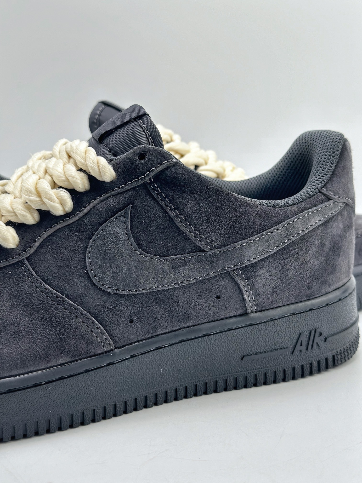 Nike Air Force 1 Low 07 Suede Black Hemp Rope