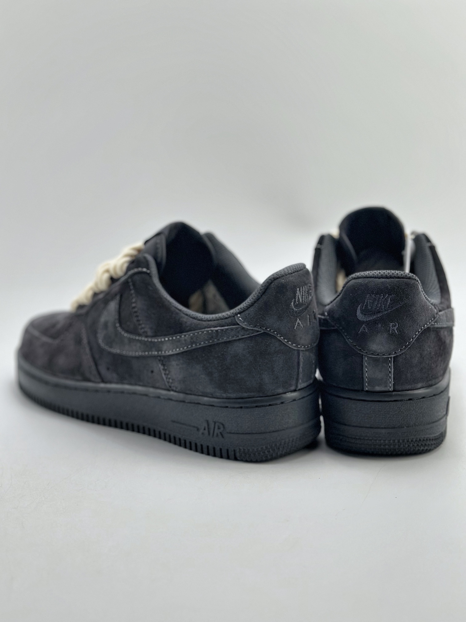 Nike Air Force 1 Low 07 Suede Black Hemp Rope