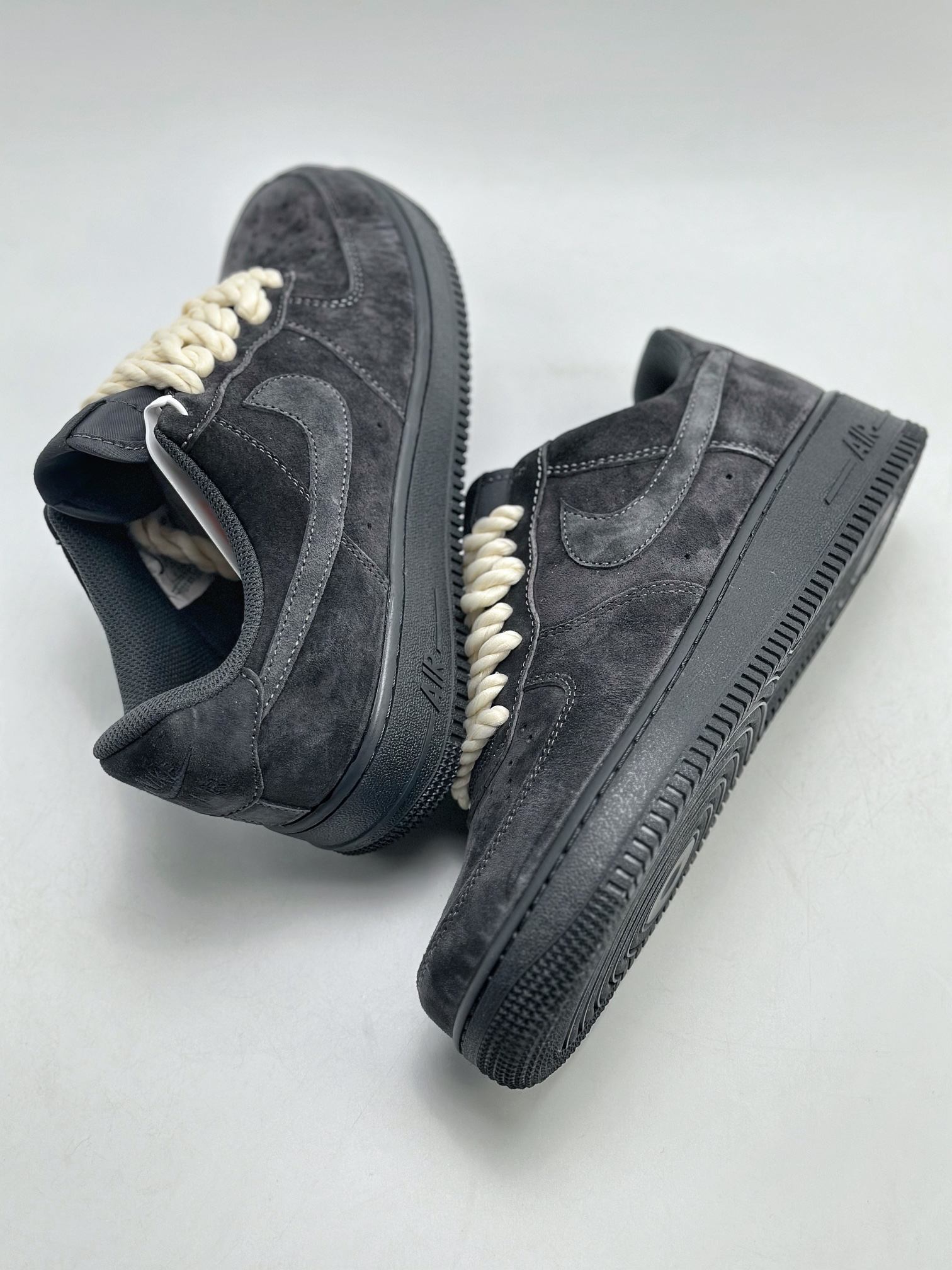 Nike Air Force 1 Low 07 Suede Black Hemp Rope