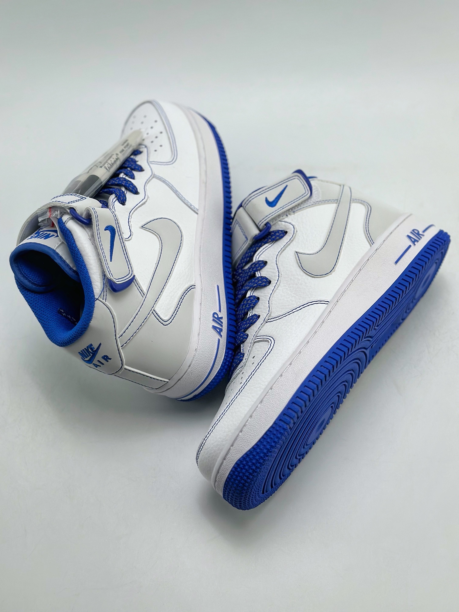 Nike Air Force 1 Mid 07 White Blue Stitching Stars MK0619-233