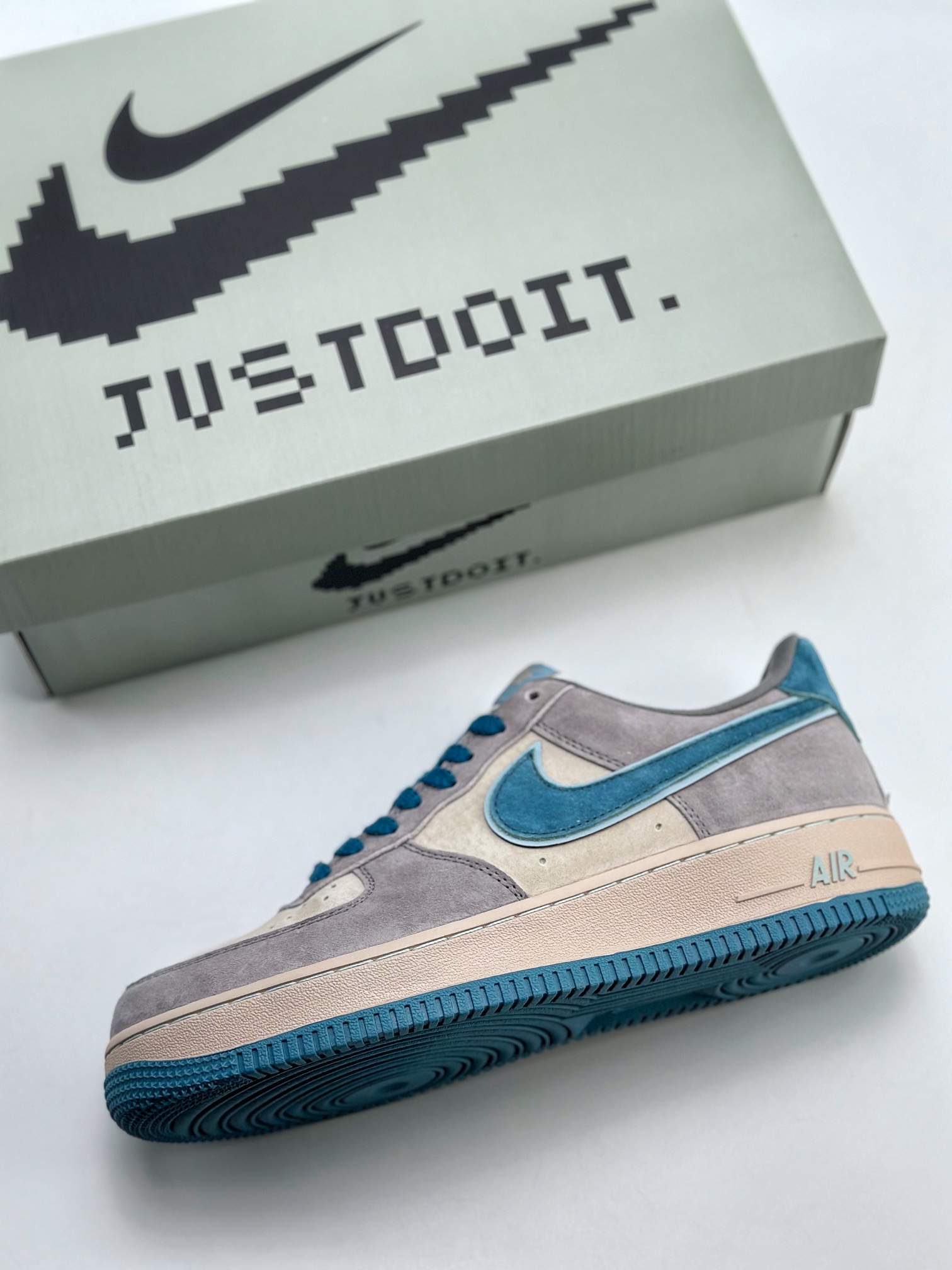 260 Nike Air Force 1 Low 07 灰蓝麂皮 ZB2121-666