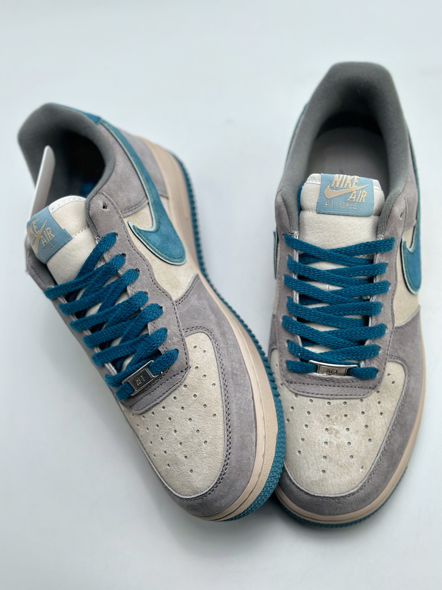 260 Nike Air Force 1 Low 07 灰蓝麂皮 ZB2121-666