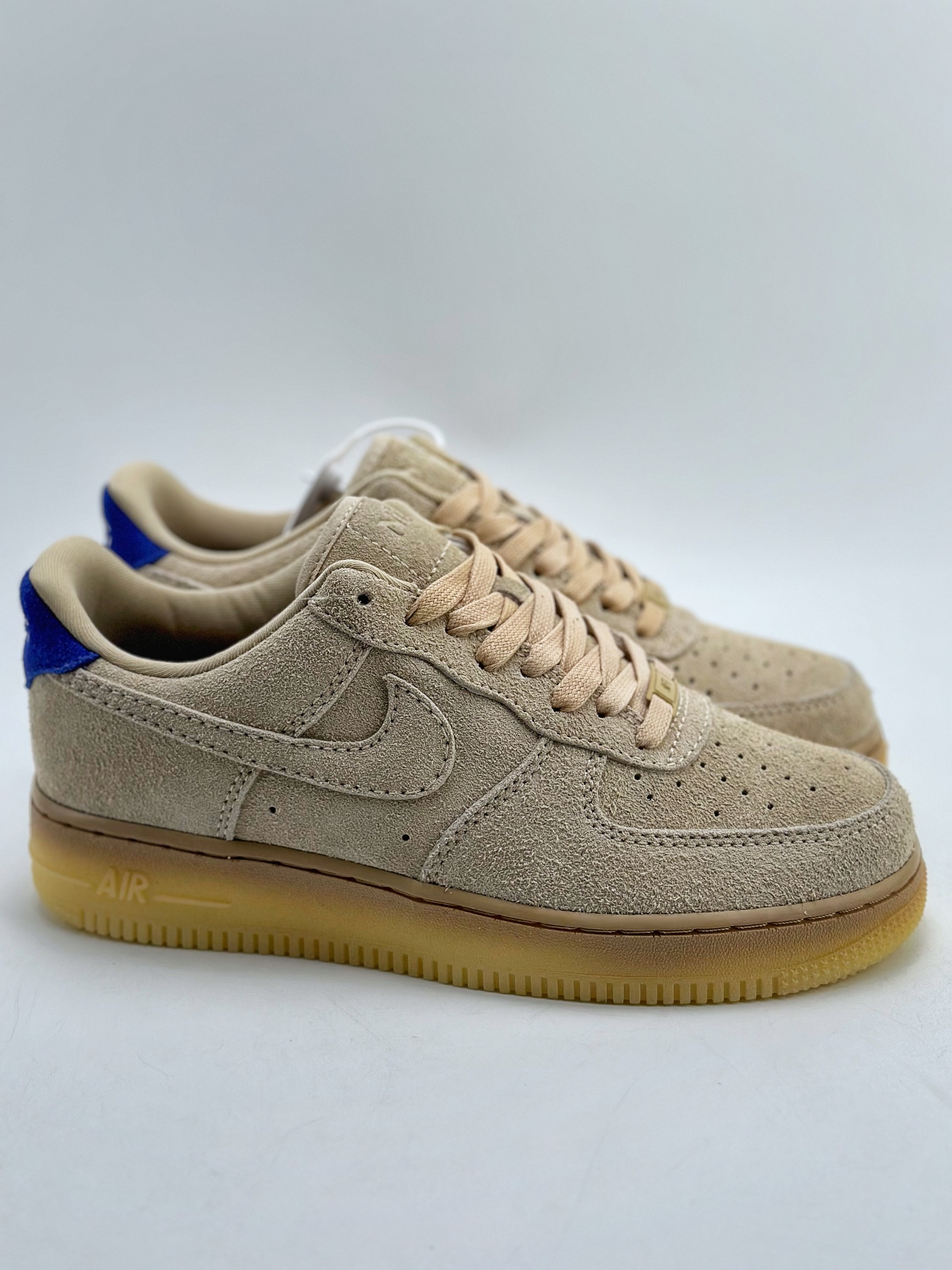 Nike Air Force 1 Low 07 ”Grain” Beige Blue Tail Suede FN7202-224