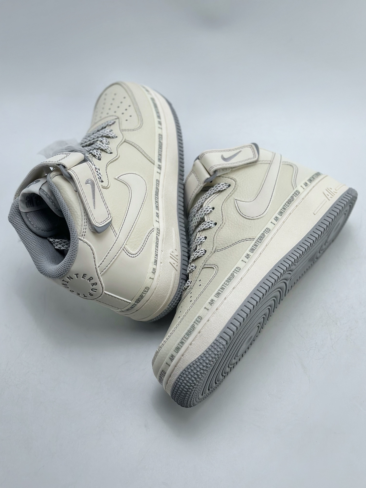 260 Nike Air Force 1 Mid 07 x Uninterrupted "MORE THAN" “米灰银签名涂鸦”满天星 PA0920-508