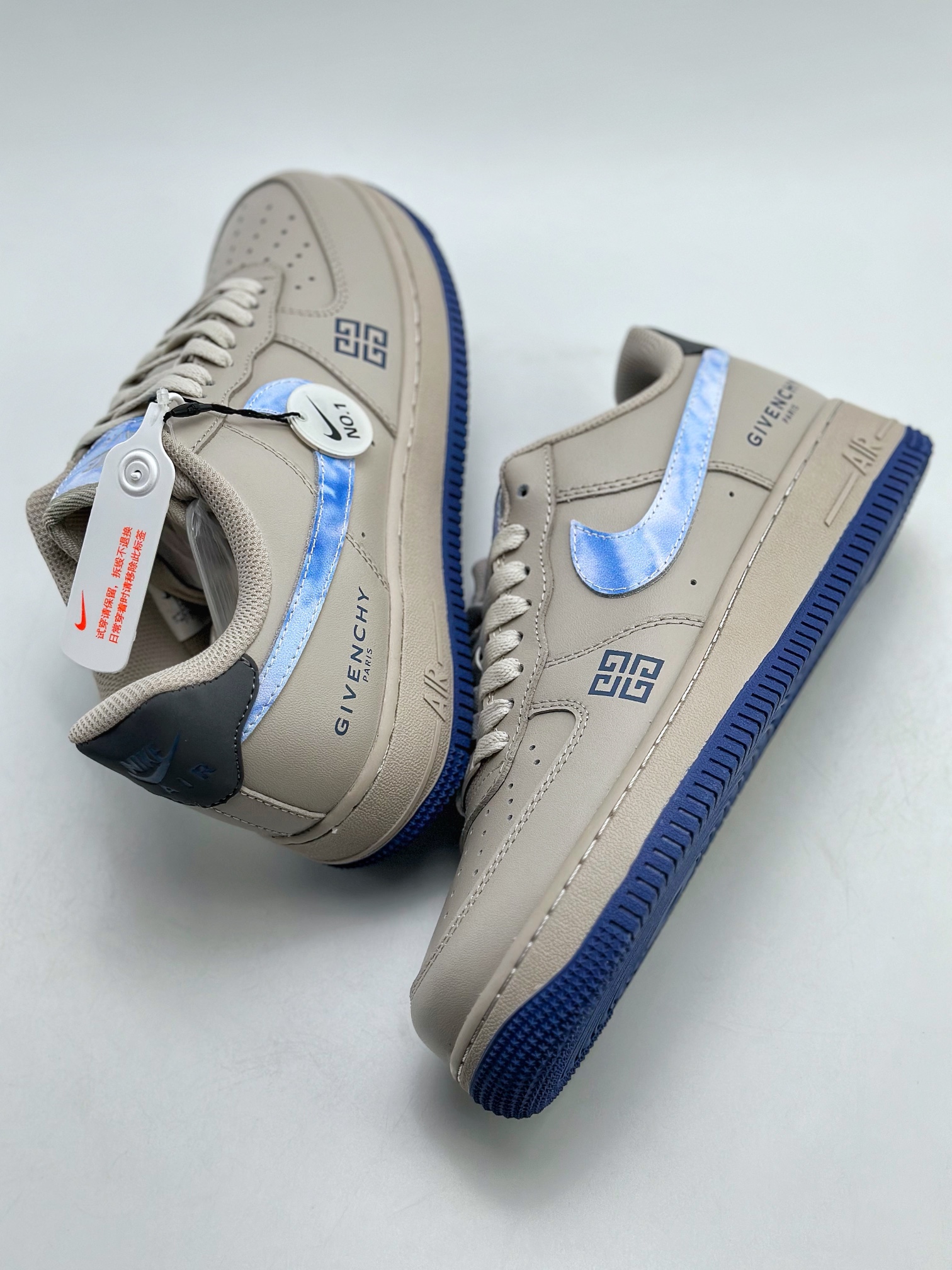 200 Nike Air Force 1 Low 07 x GIVENCHY 纪梵希灰蓝 845053-208