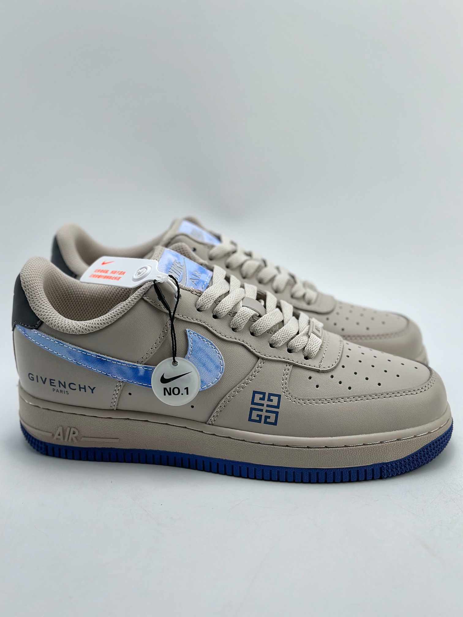 200 Nike Air Force 1 Low 07 x GIVENCHY 纪梵希灰蓝 845053-208