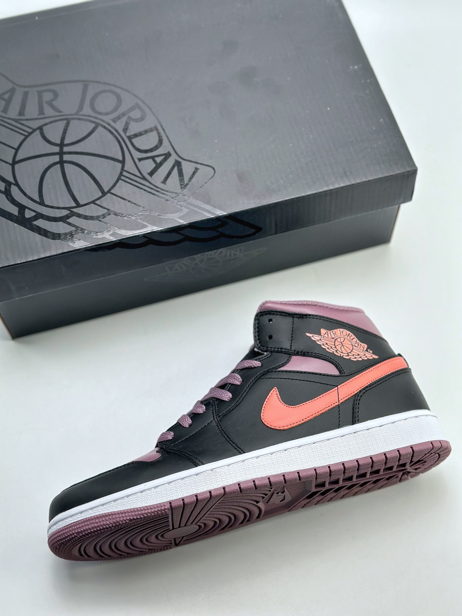 Air Jordan 1 Mid Black Purple FB9911-008