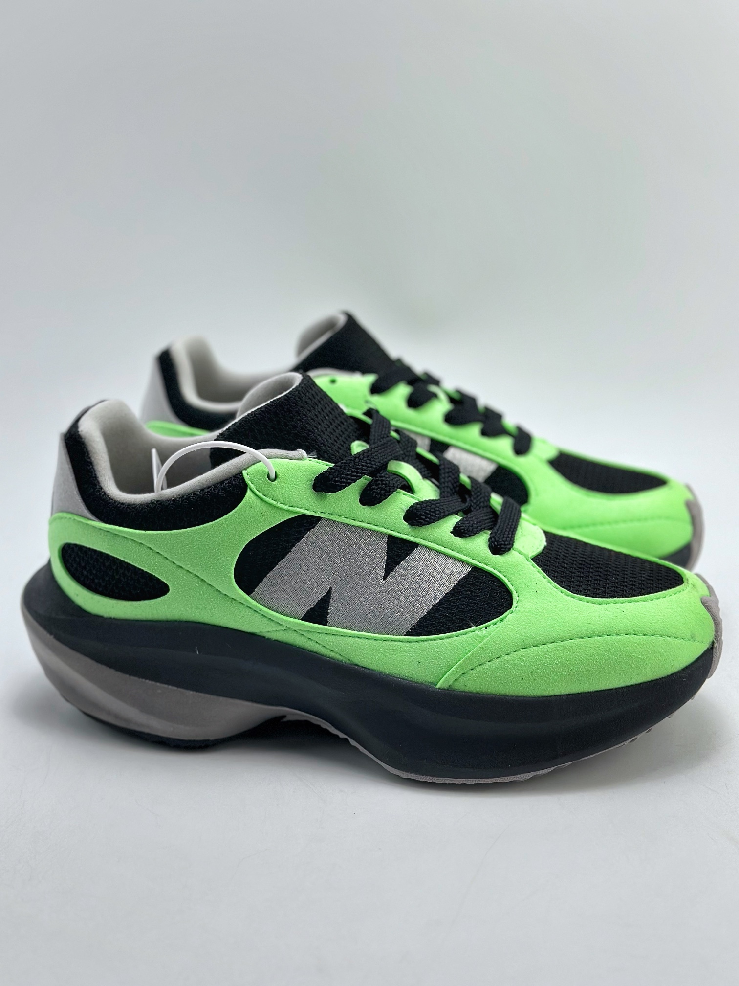 New Balance Warped Runner black and green low-top retro dad style casual sports jogging shoes UWRPDKOMLFZ