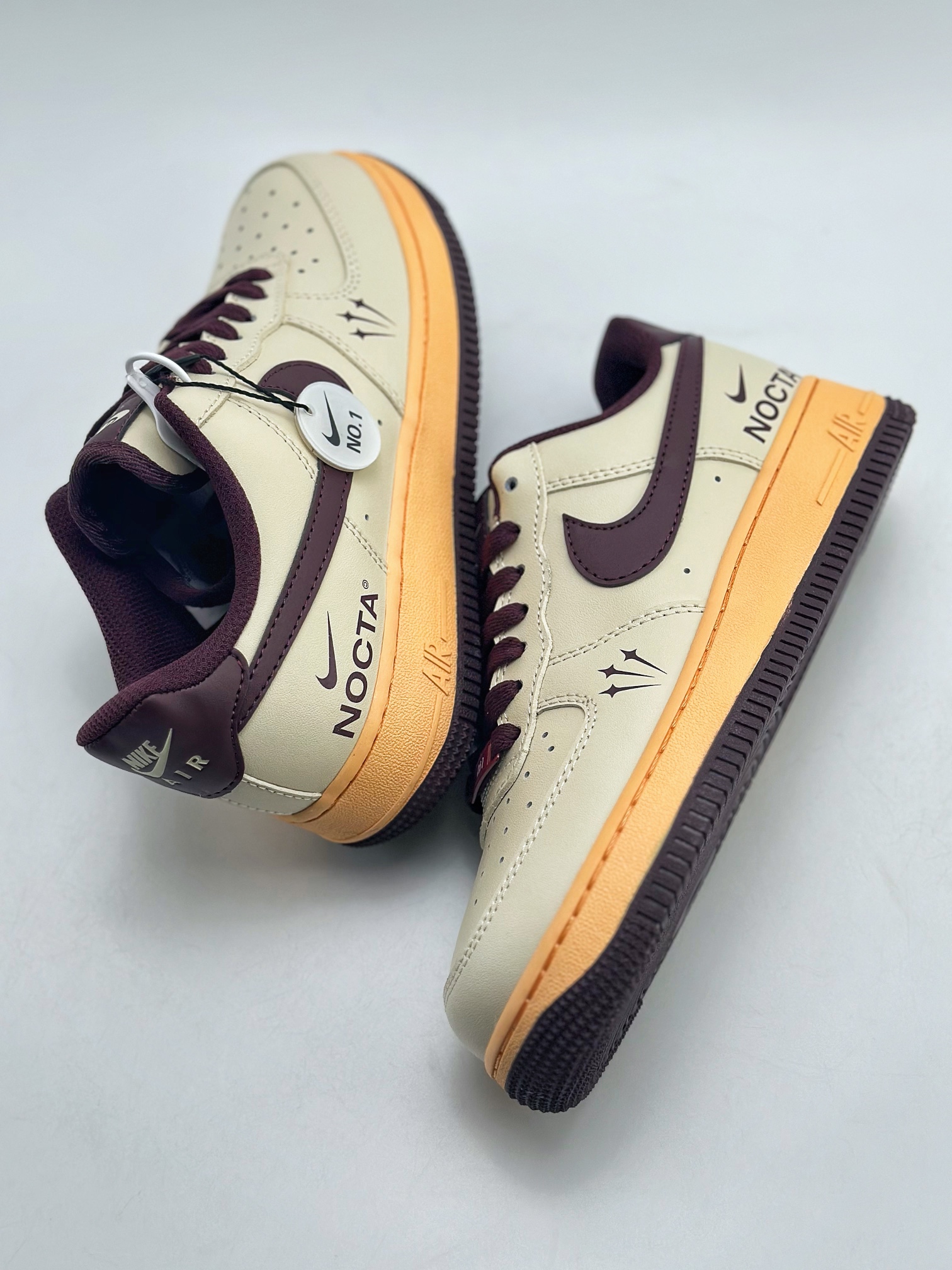 200 Nike Air Force 1 Low 07 NOCTA 米黄紫 808788-336