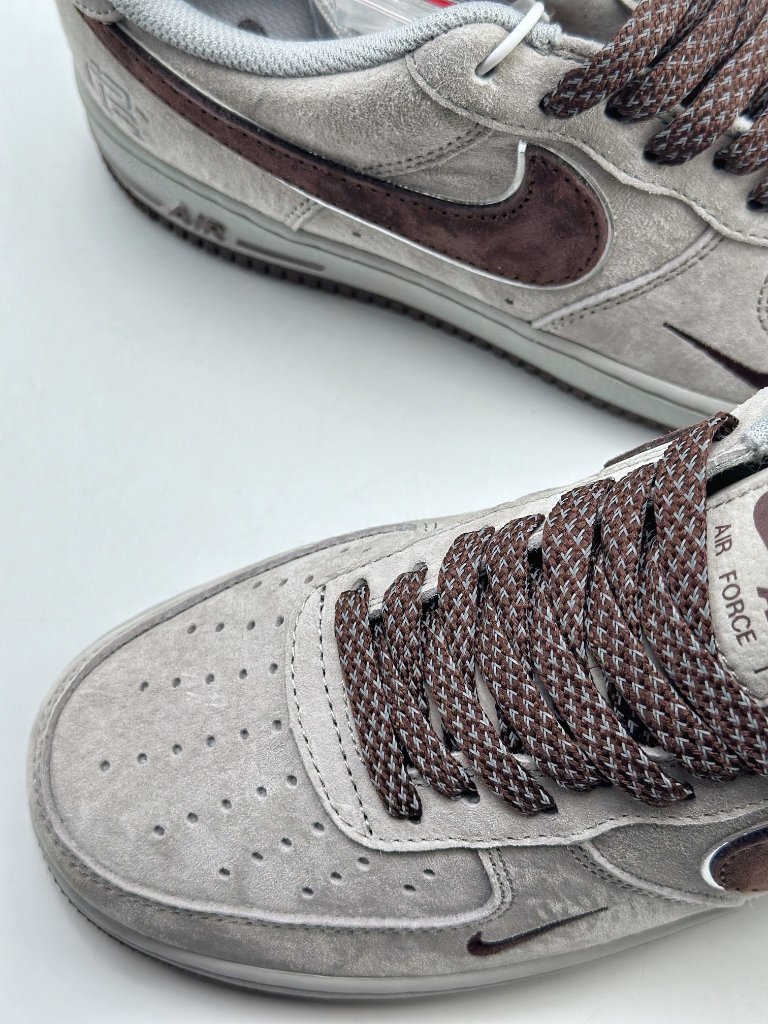 Nike Air Force 1 Low 07 (Grey/Brown) - low-top Air Force silhouette 8