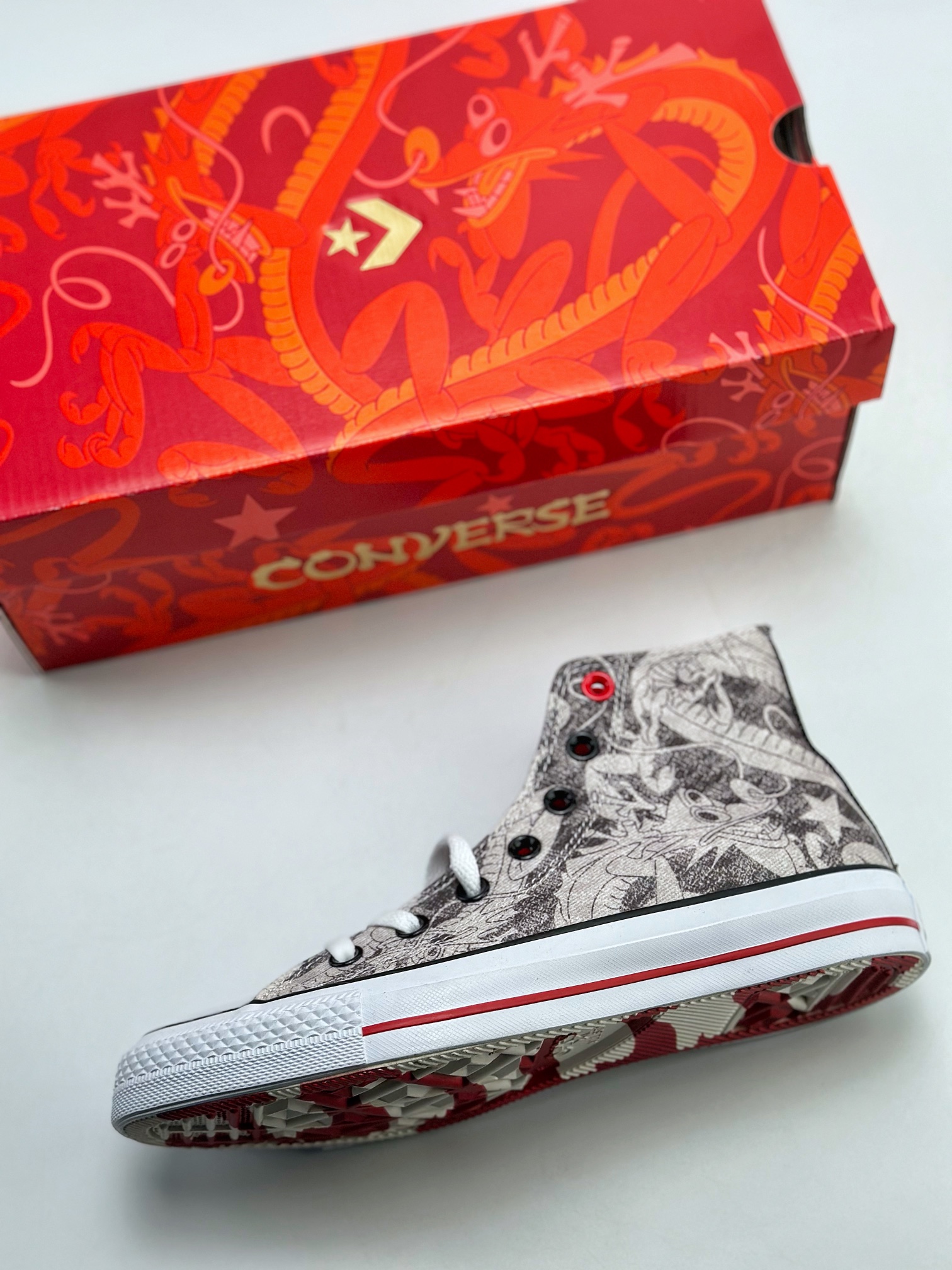 Dragon Year Limited Edition CONVERSE All Star High Top with Dragon Shadow Print A08702C