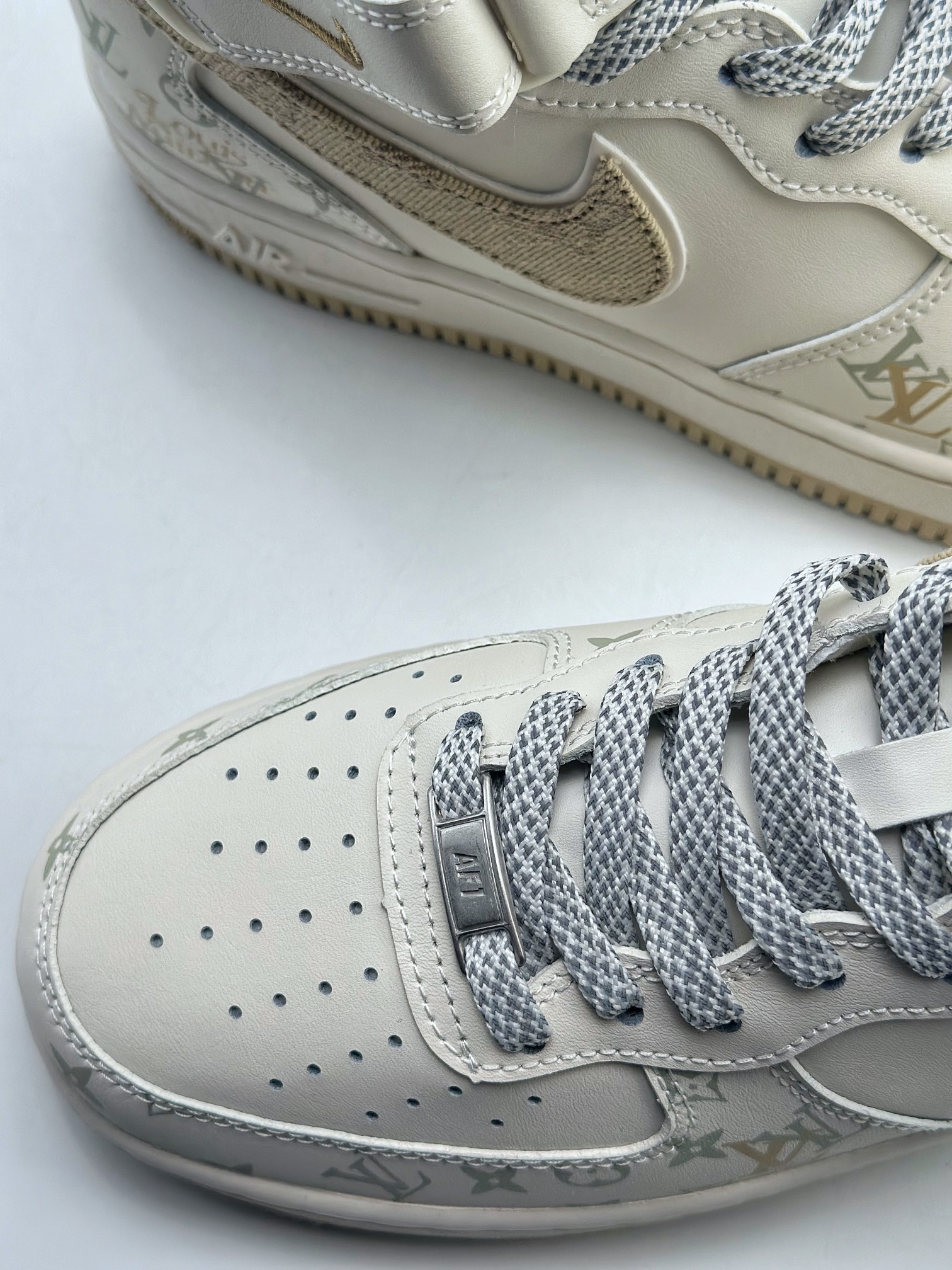 Nike Air Force 1 Mid 07 x Louis Vuitton LV Print White Yellow 8