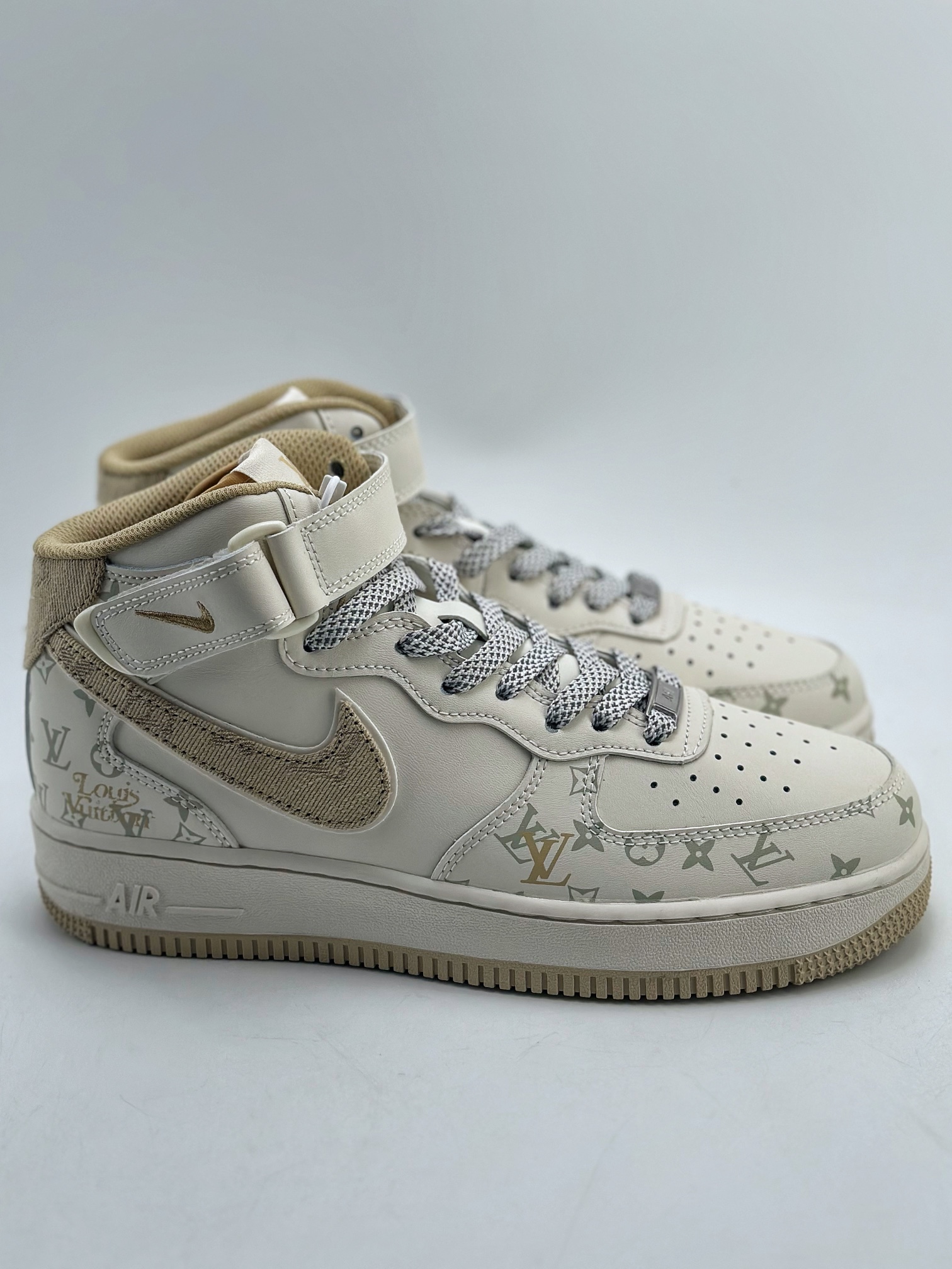 Nike Air Force 1 Mid 07 x Louis Vuitton LV Print White Yellow 4