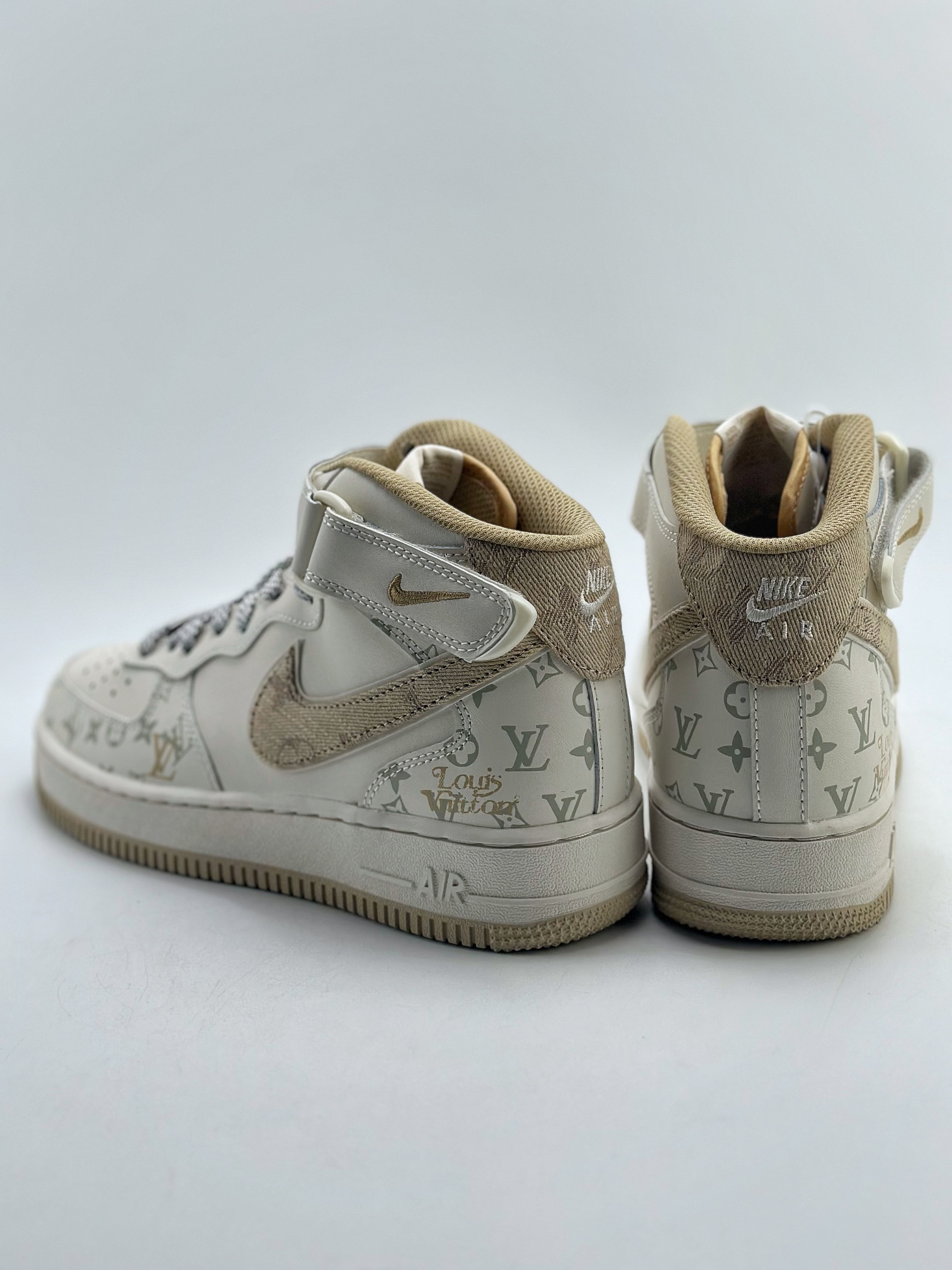 Nike Air Force 1 Mid 07 x Louis Vuitton LV Print White Yellow 5