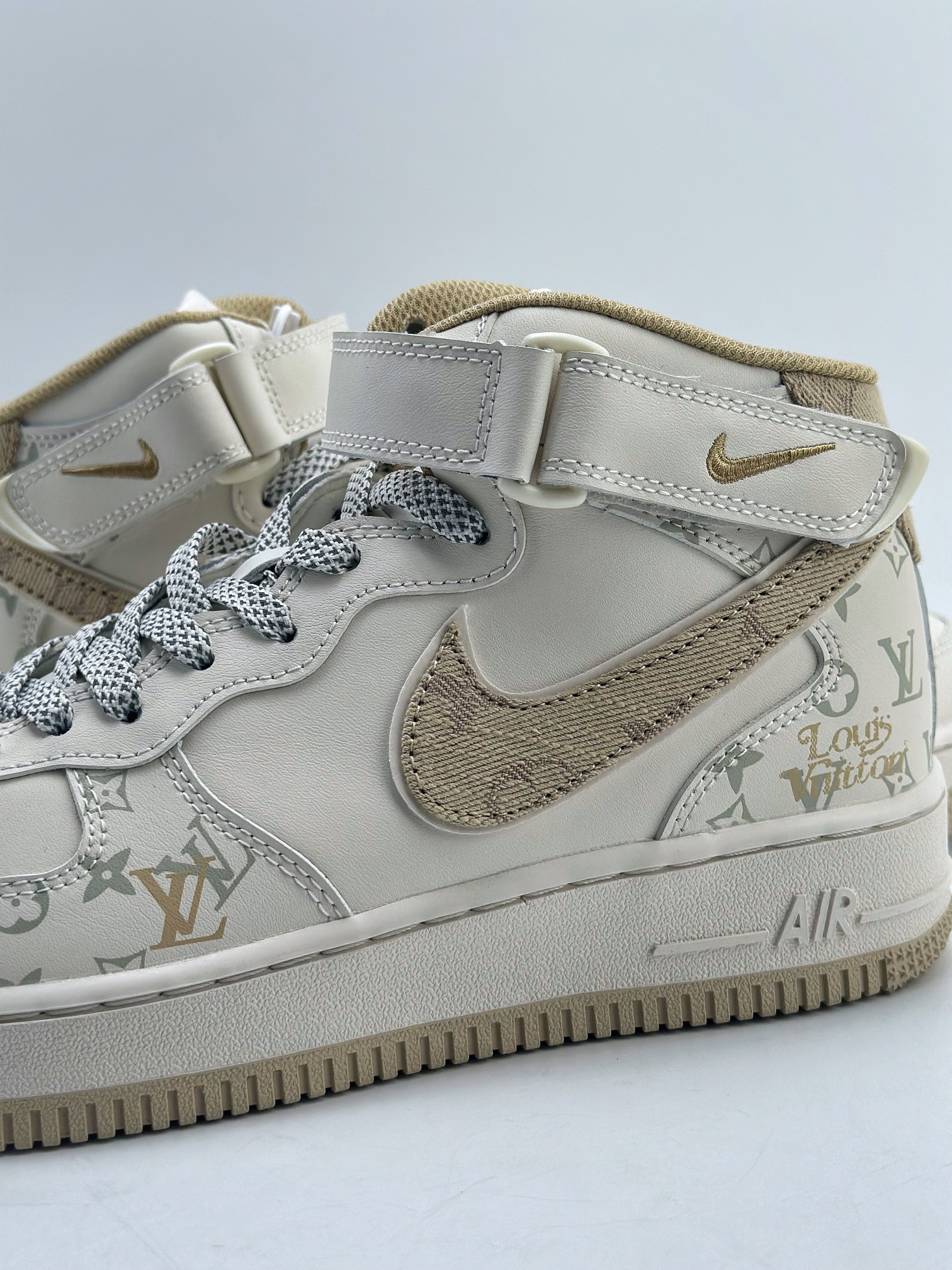 Nike Air Force 1 Mid 07 x Louis Vuitton LV Print White Yellow 9