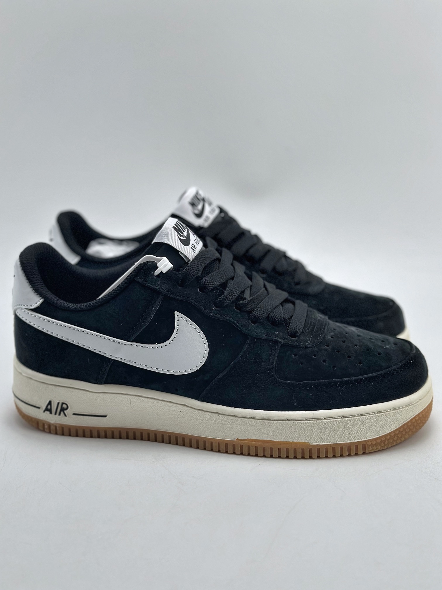 Nike Air Force 1 Low '07 Black and White Suede 4