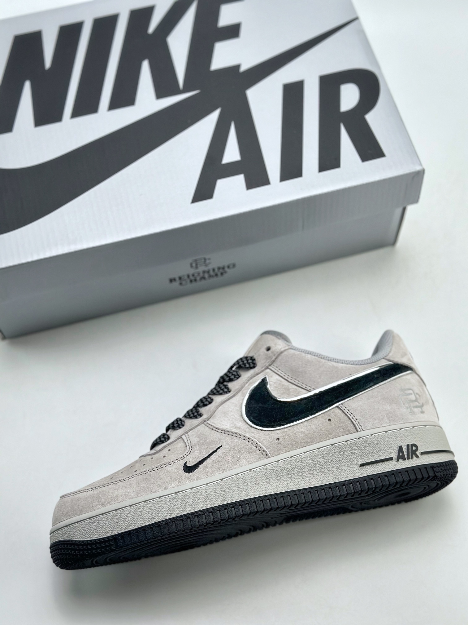 Nike Air Force 1 Low 07 Black Grey Suede 7