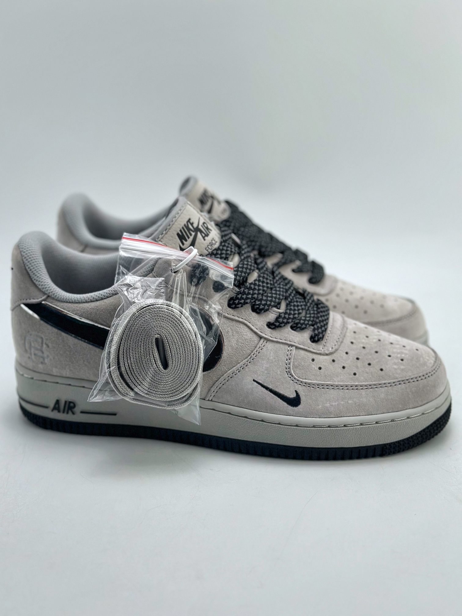 Nike Air Force 1 Low 07 Black Grey Suede 4