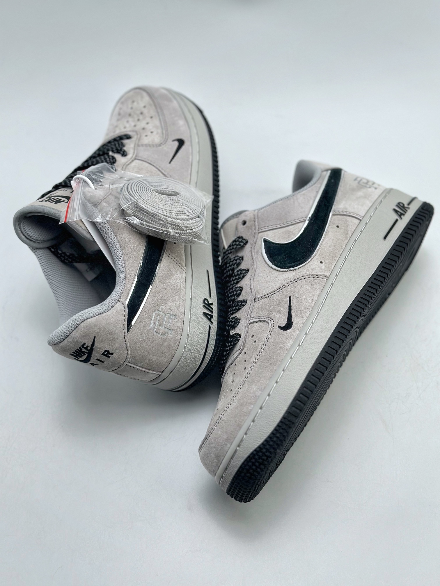 Nike Air Force 1 Low 07 Black Grey Suede 3
