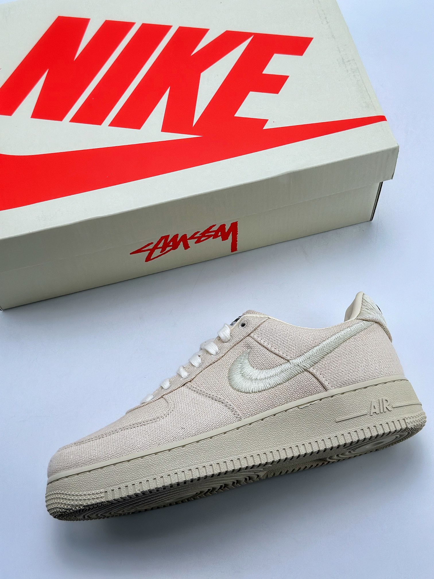 Nike Air Force 1 Low 07 x Stussy 斯图西联名米白 7