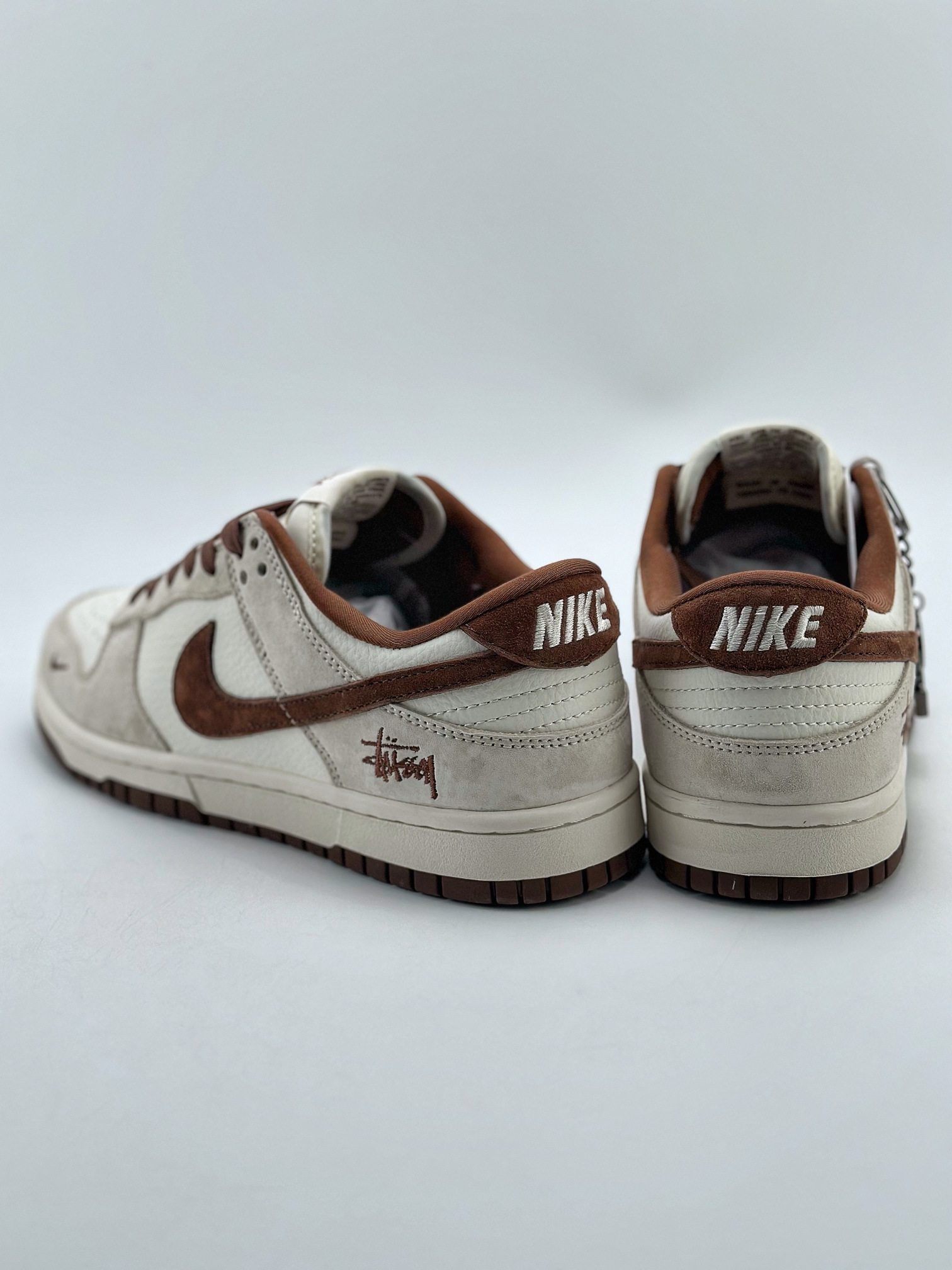 NikeSBDunkLowxStussy斯图西米白棕纯原大厂出品极力推荐原装头层材料独家版型蒸餾加工帶來