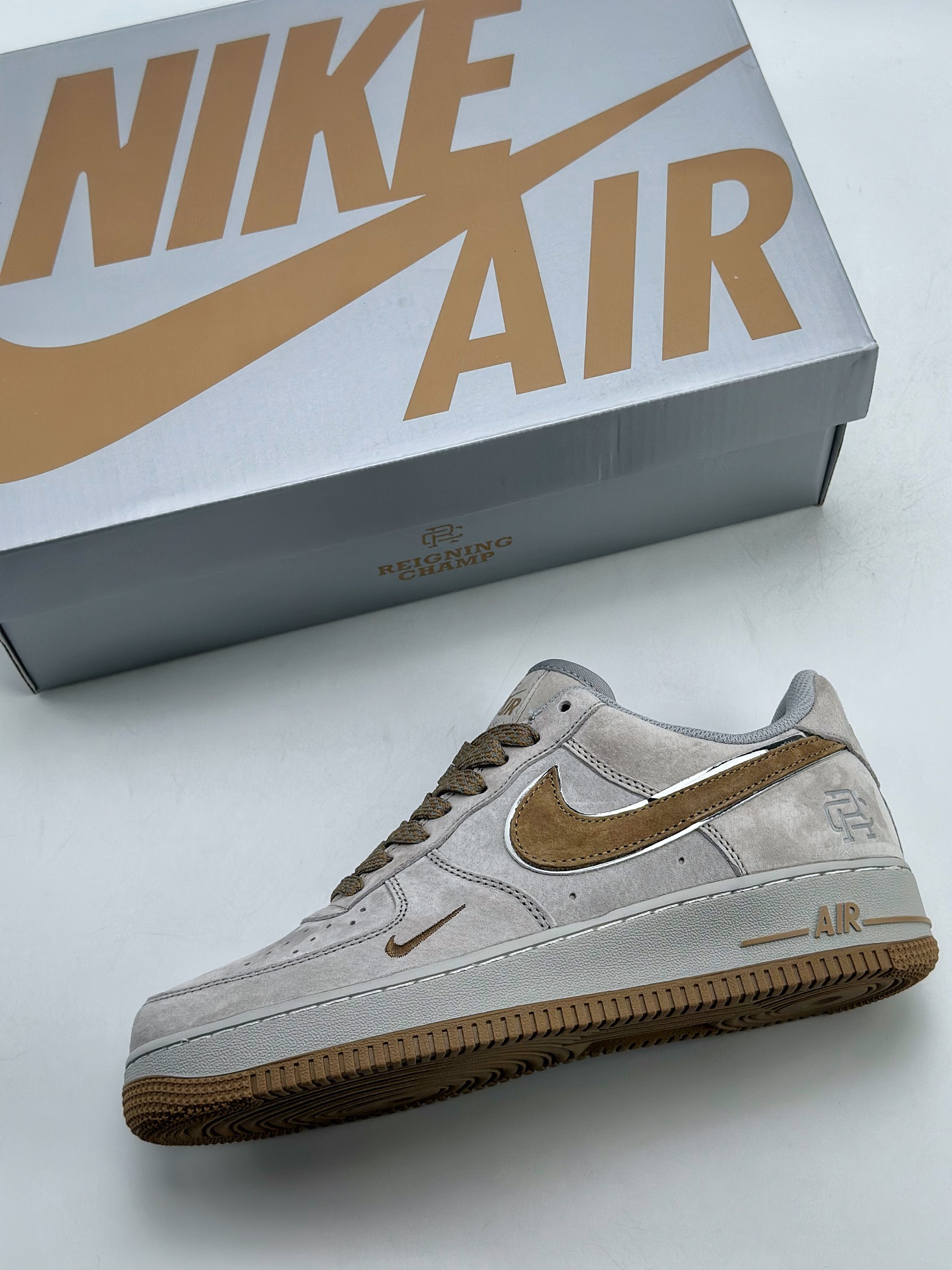 Nike Air Force 1 Low 07 Grey Brown Suede 7