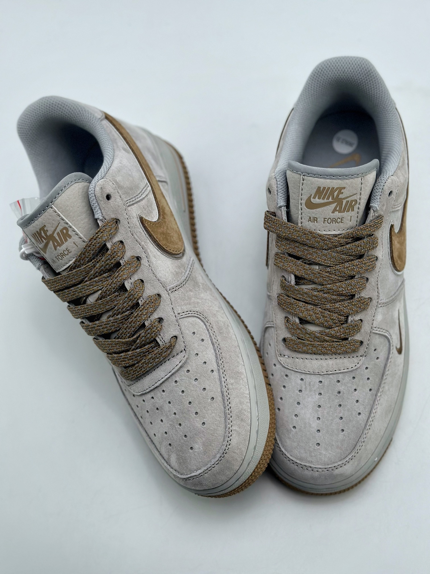 Nike Air Force 1 Low 07 Grey Brown Suede 2