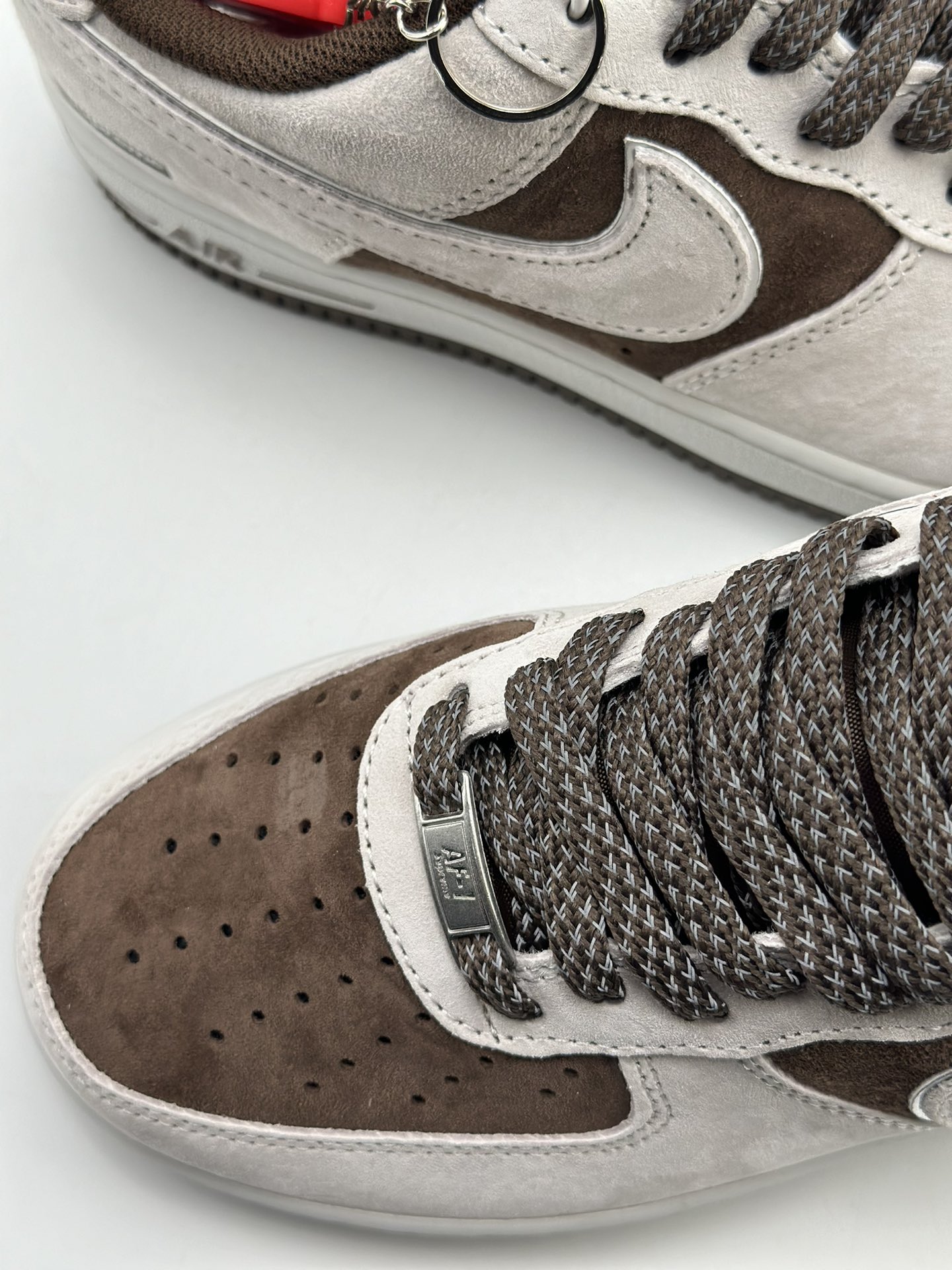 Nike Air Force 1 Low 07 x Supreme Grey Brown Suede 8