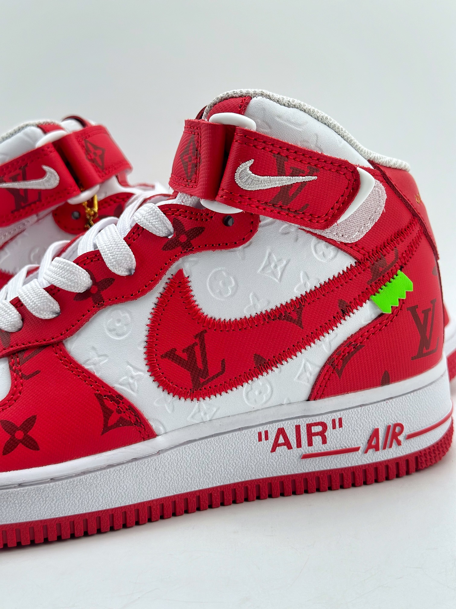 Nike Air Force 1 Mid 07 x Louis Vuitton LV白红 9