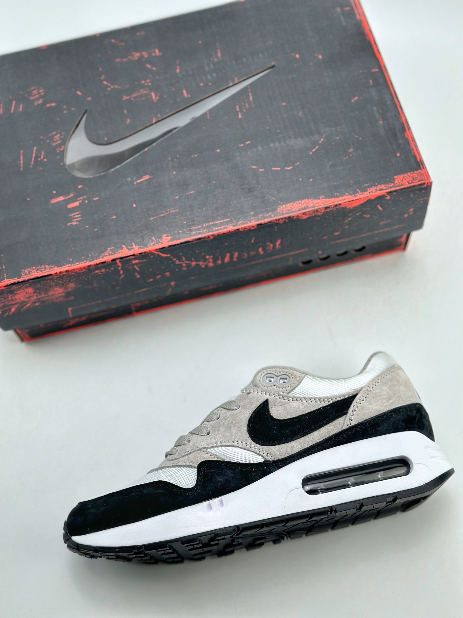 Nike Air Max 1 '86 "Light Silver" grey-black retro casual running shoes 7