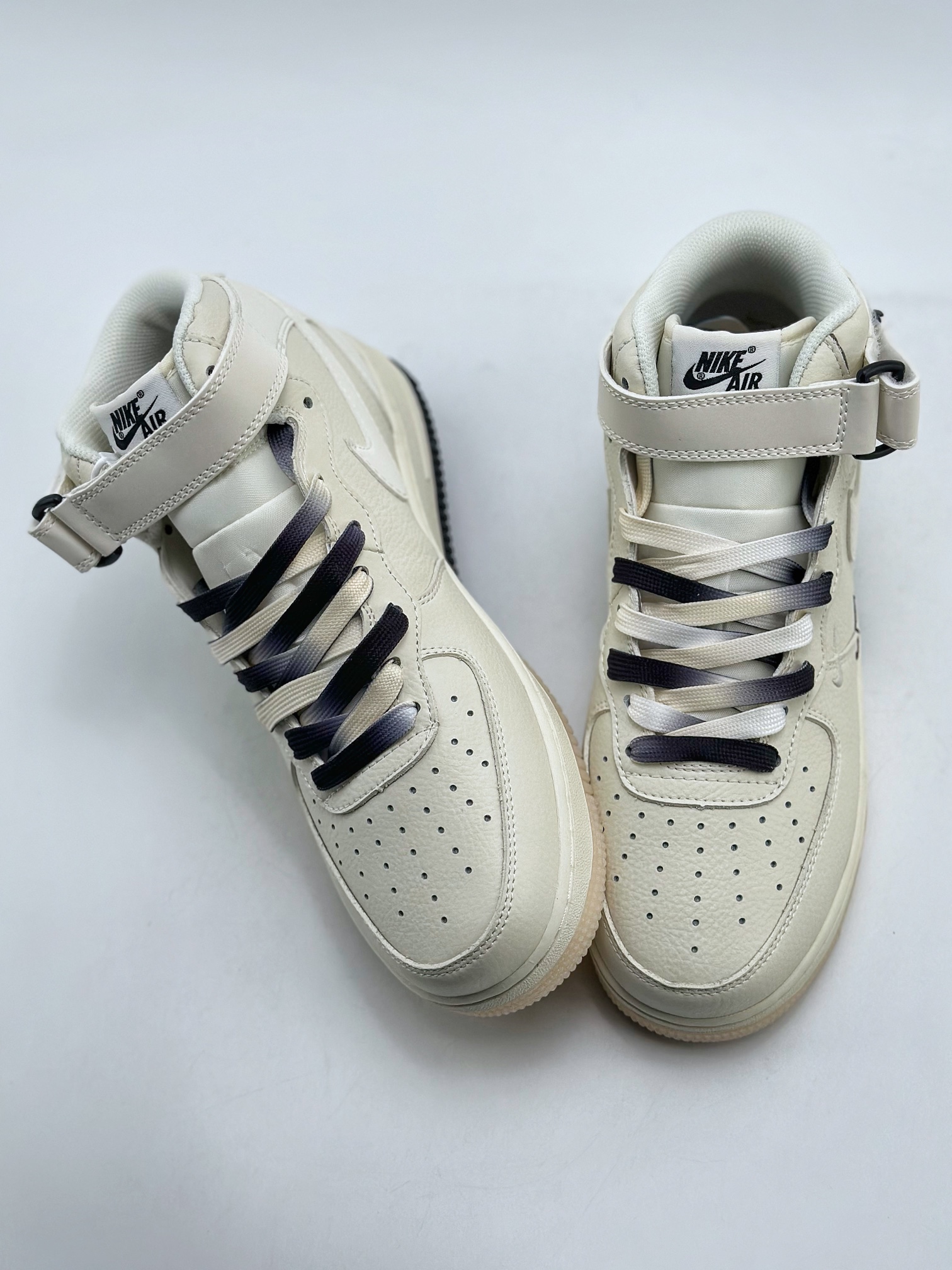 Nike Air Force 1 Mid 07 Logo Tape White Black Mini Swoosh 2