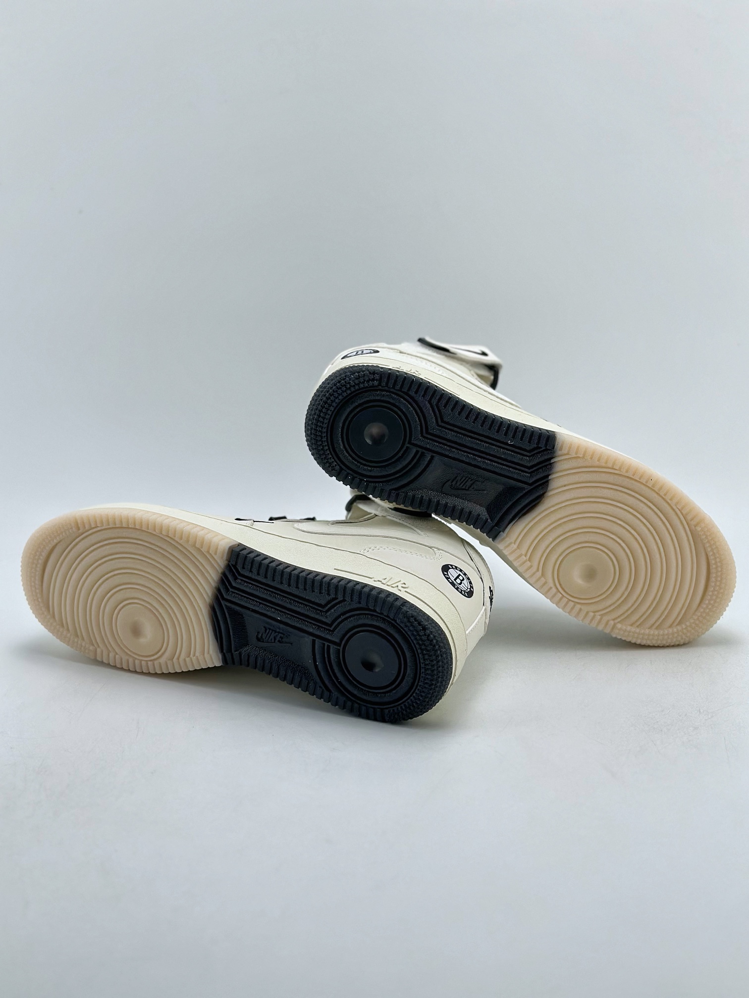 Nike Air Force 1 Mid 07 Logo Tape White Black Mini Swoosh 6