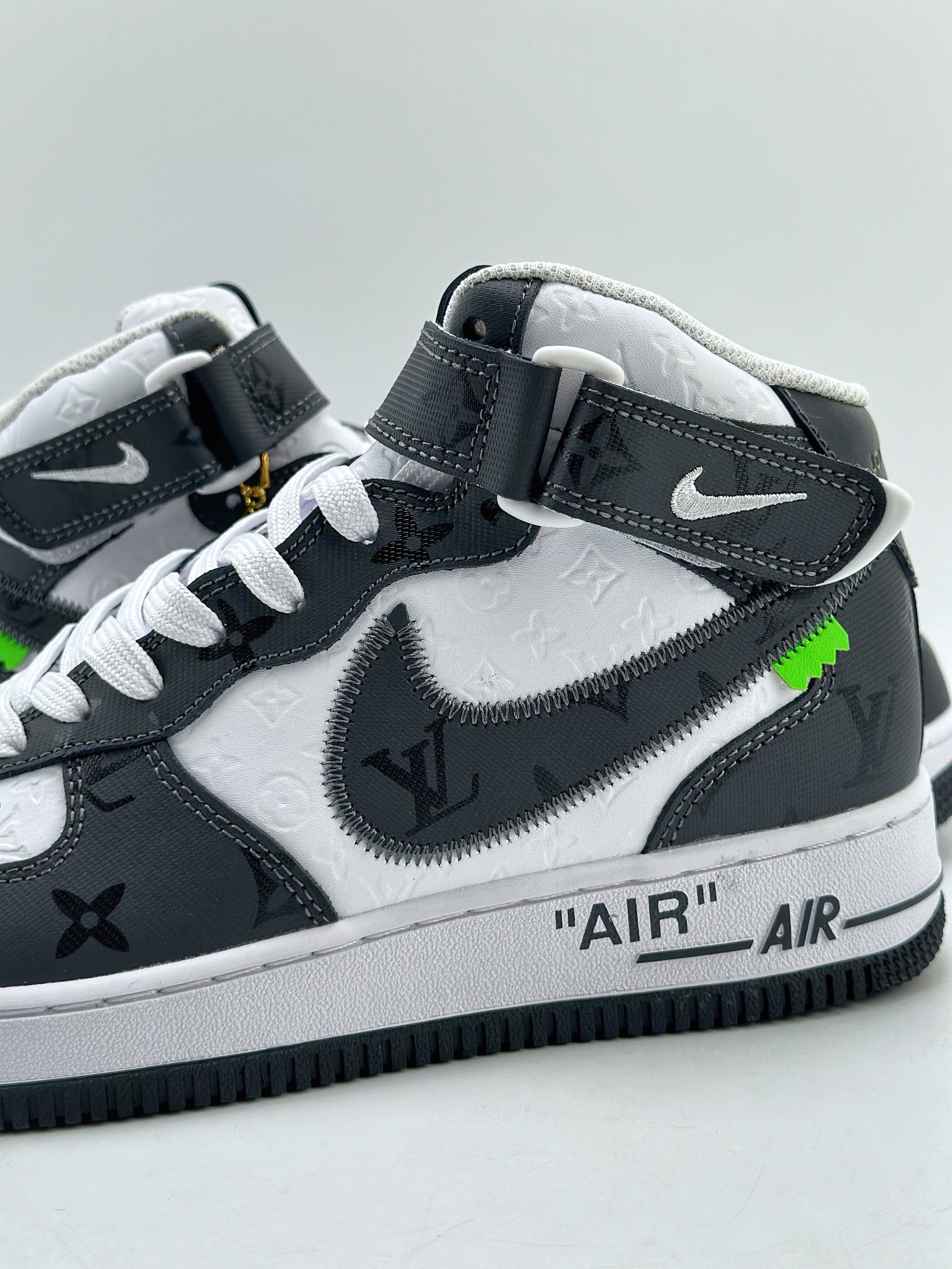 Nike Air Force 1 Mid 07 x Louis Vuitton LV白深灰 9