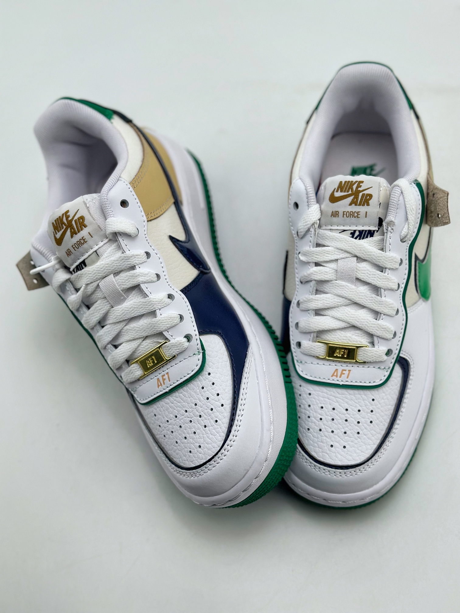 Nike Air Force 1 Low 07 Shadow 白绿黄 2