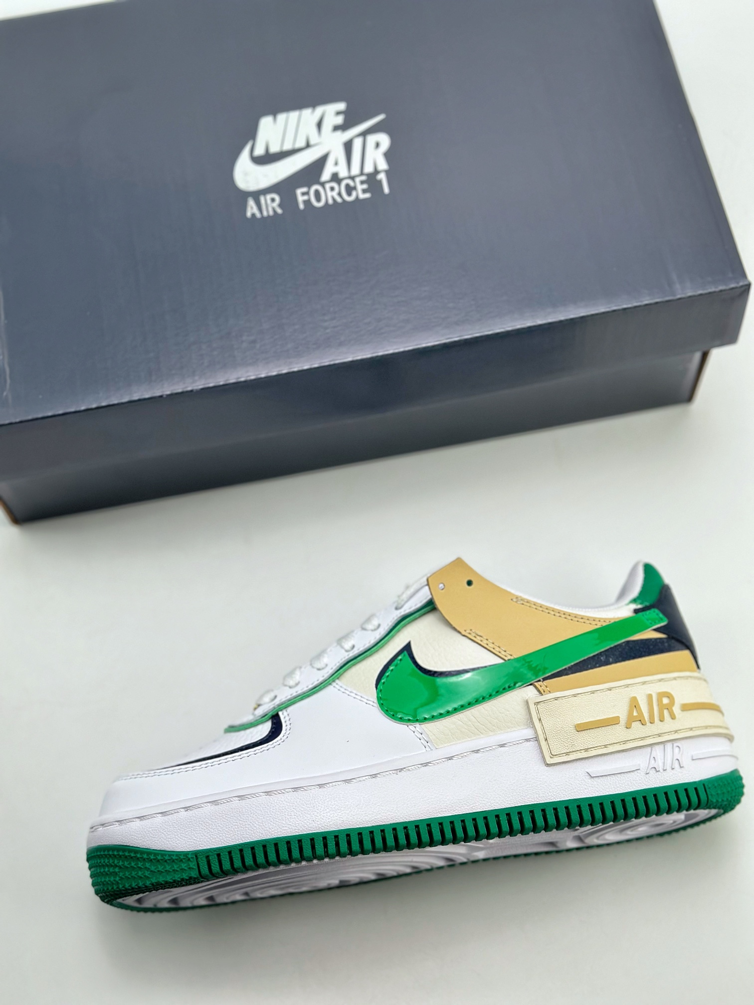 Nike Air Force 1 Low 07 Shadow 白绿黄 7