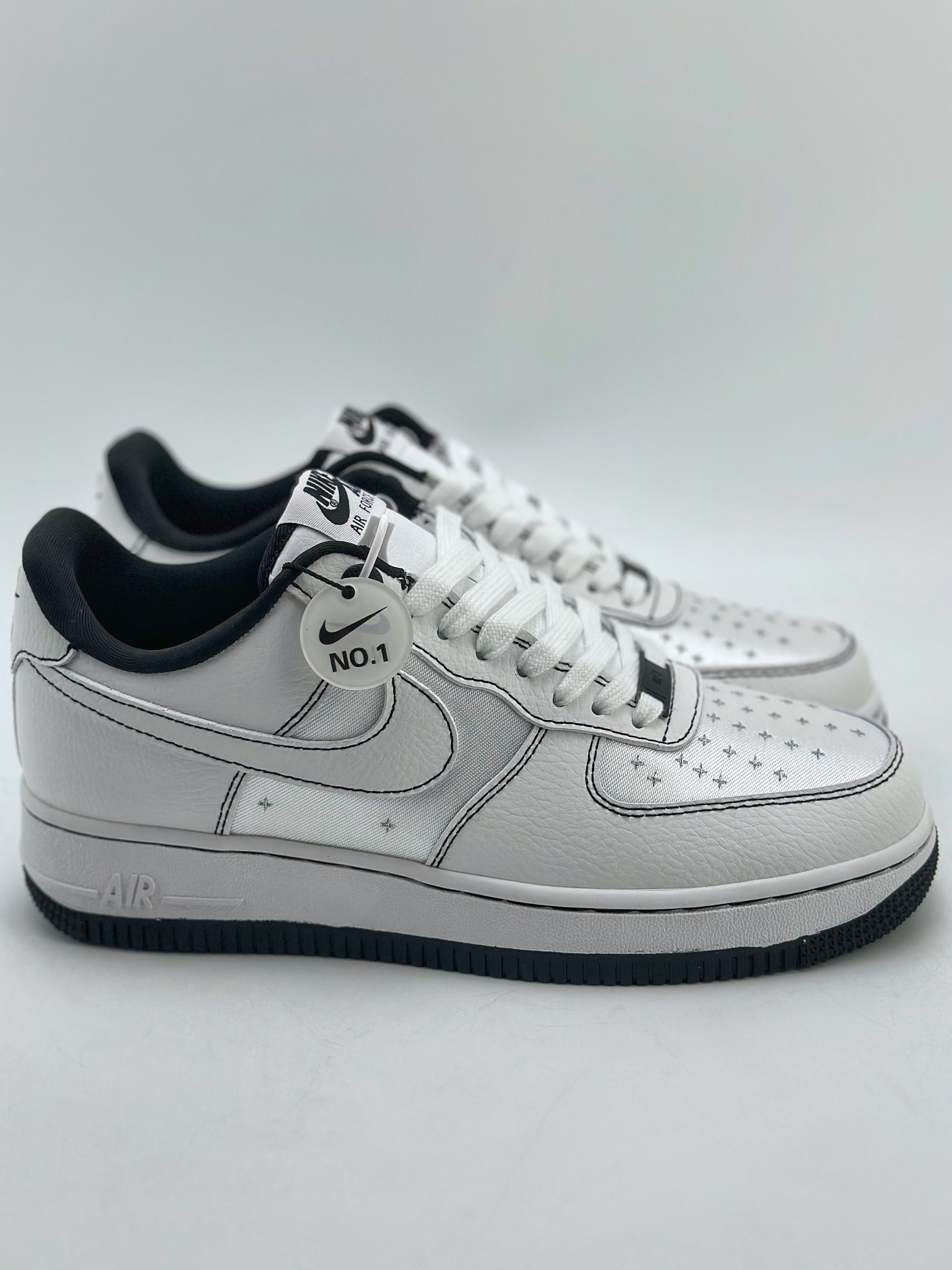 Nike Air Force 1 Low 07 黑白缝线 丝绸 4