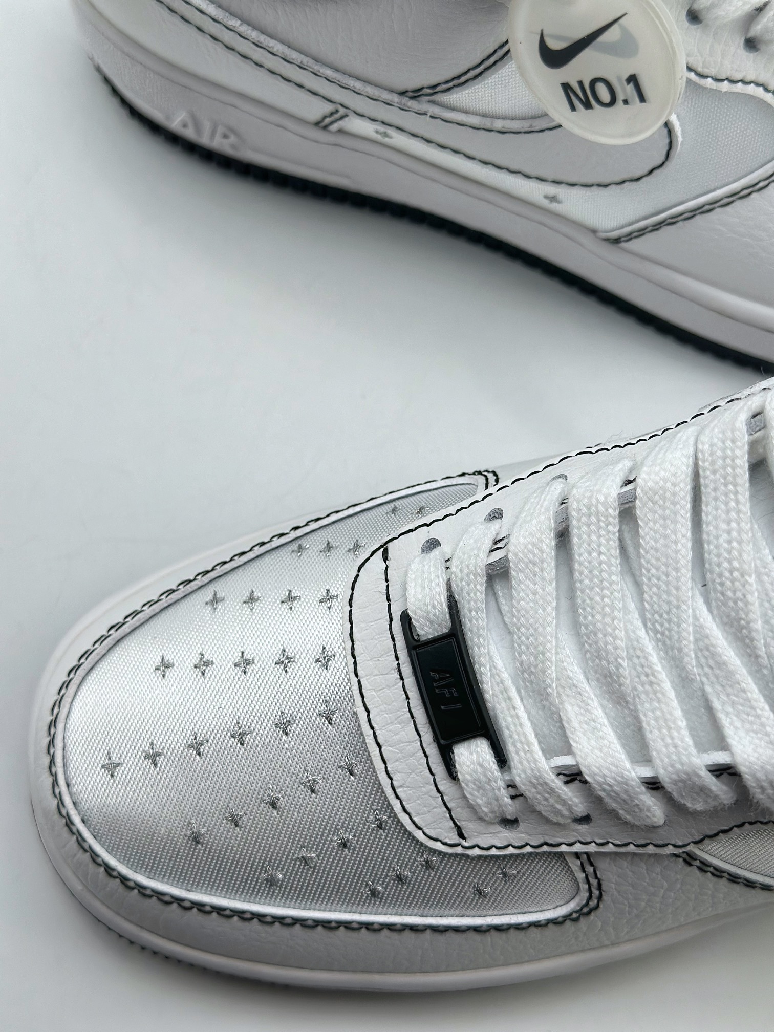 Nike Air Force 1 Low 07 黑白缝线 丝绸 8