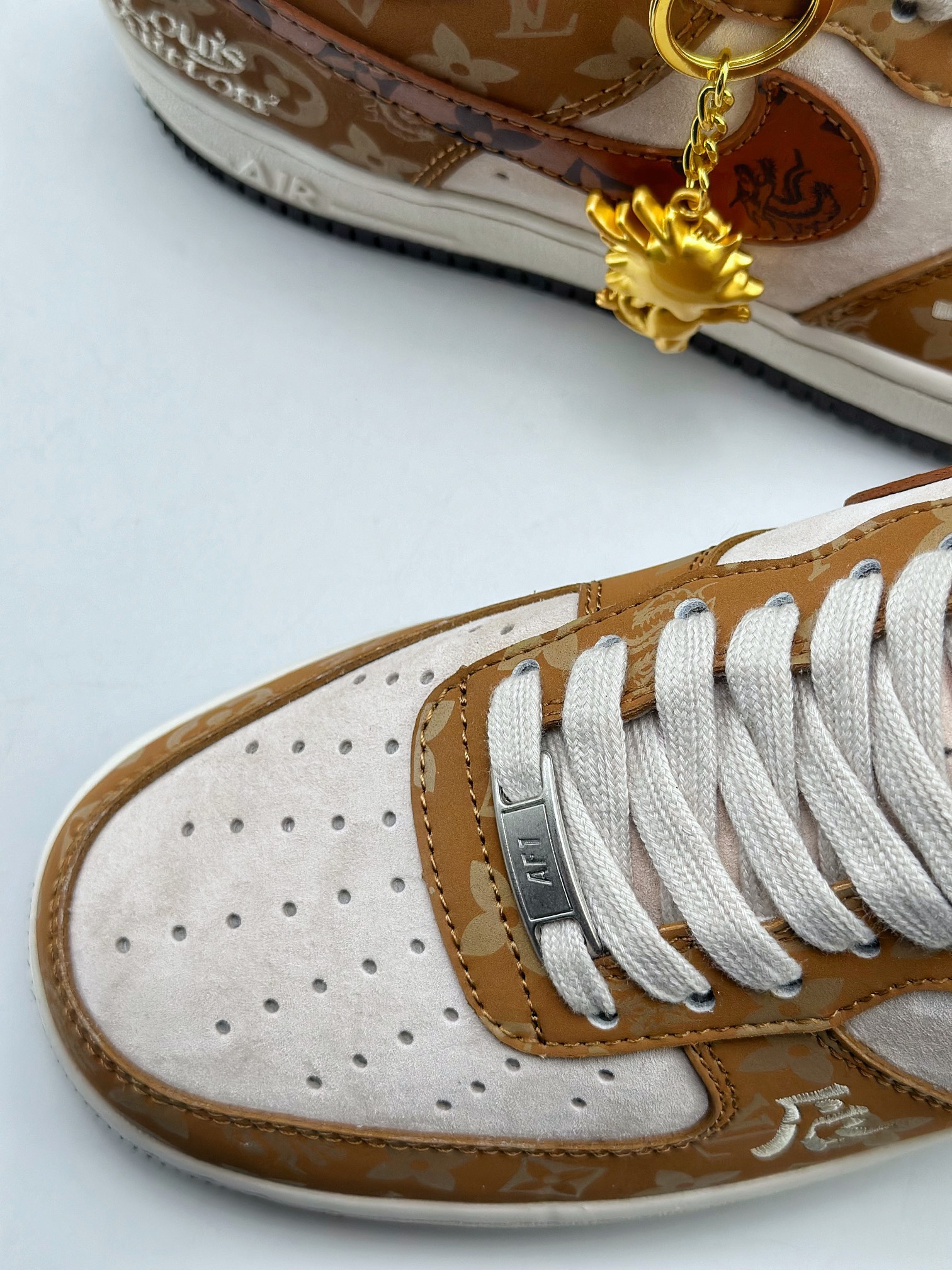Nike Air Force 1 Low 07 x Louis Vuitton Brown Yellow 8