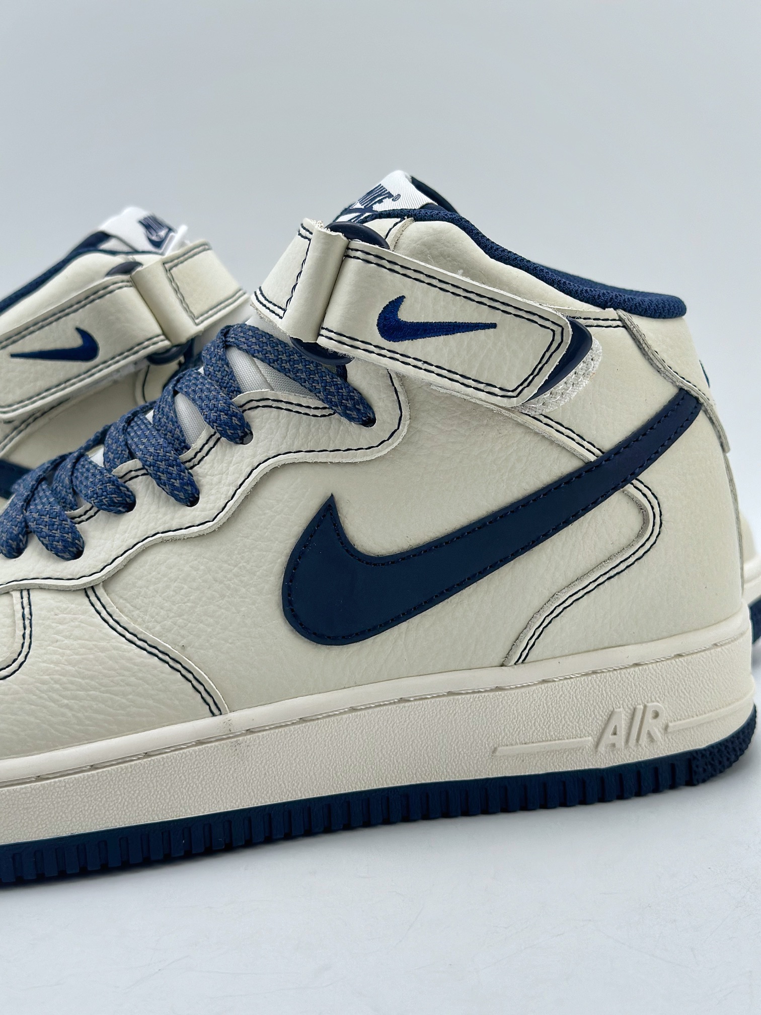 Nike Air Force 1 Mid 07 Off-White Navy Blue 9