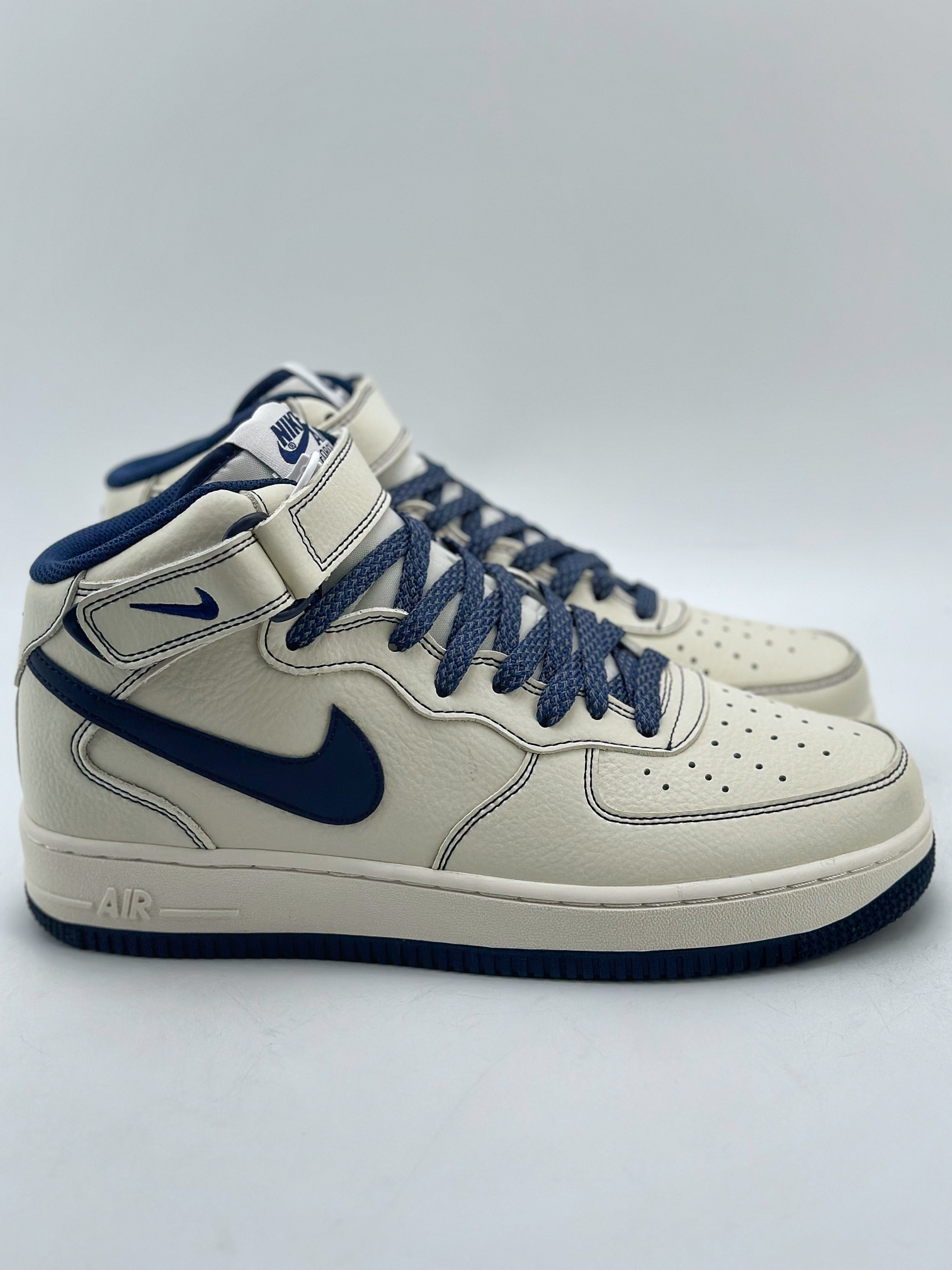 Nike Air Force 1 Mid 07 Off-White Navy Blue 4