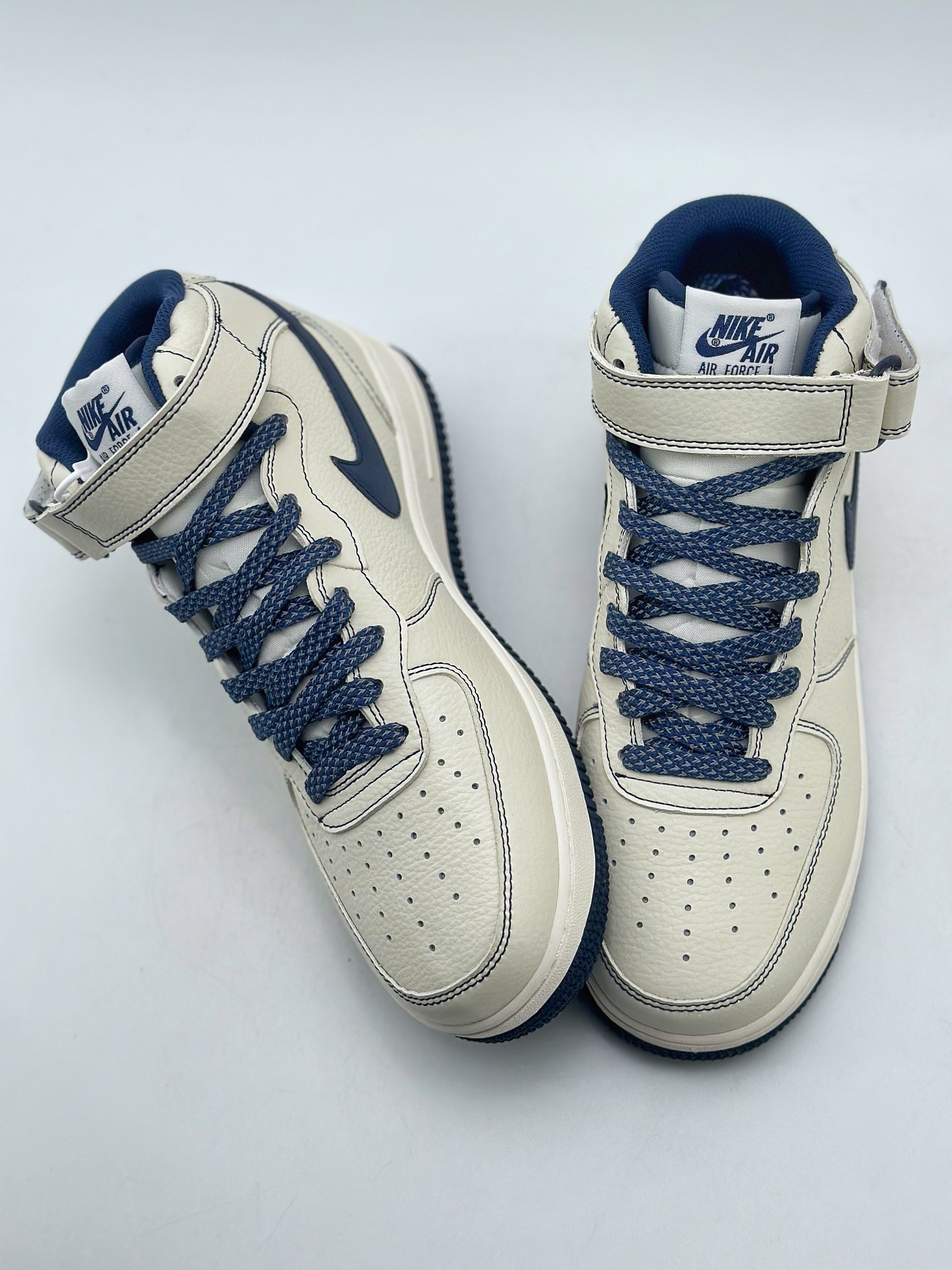 Nike Air Force 1 Mid 07 Off-White Navy Blue 2