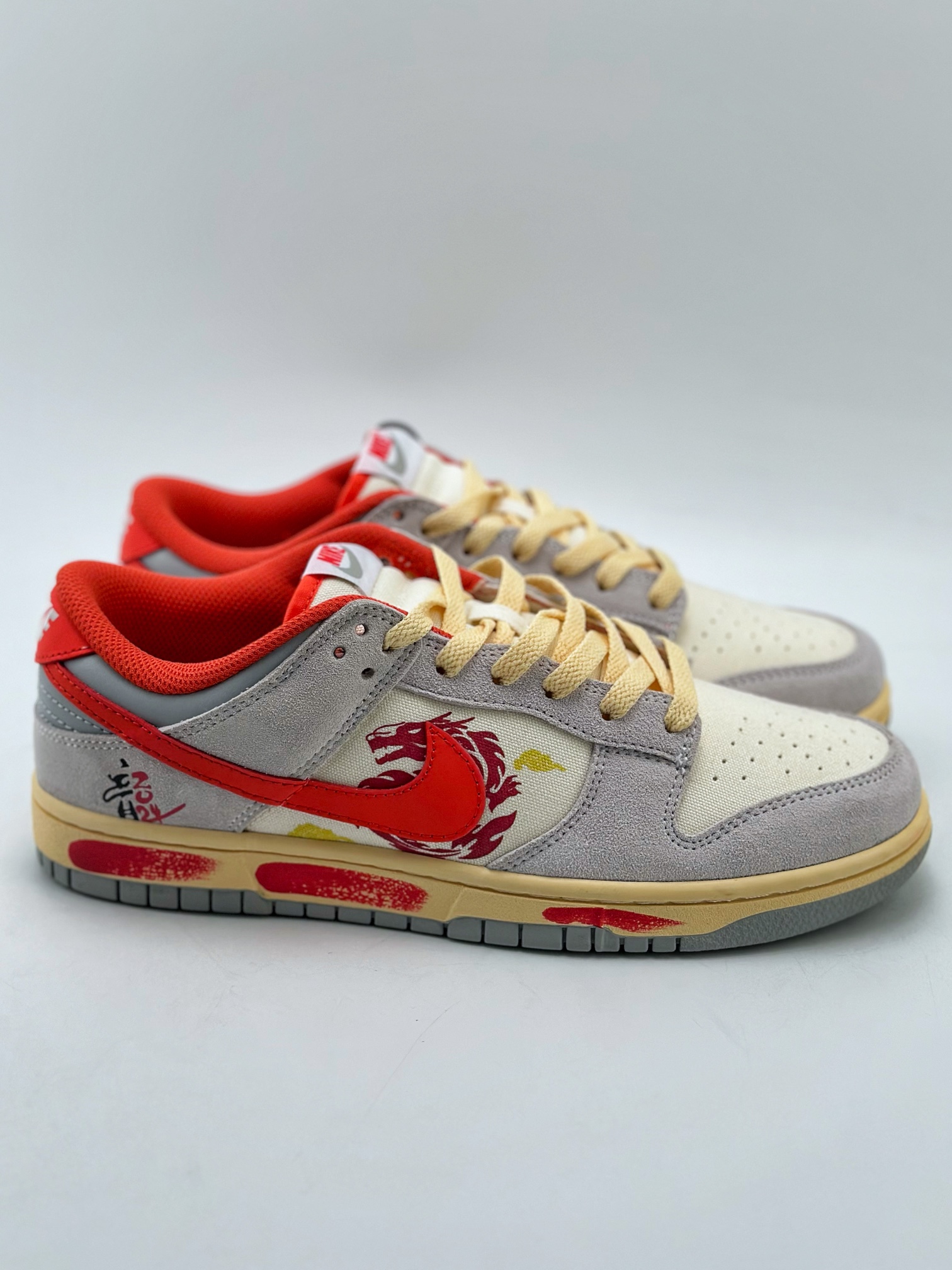 260 Nike SB Dunk Low 龙年限定 中国红 中国龙 白灰橙 FJ5429-133