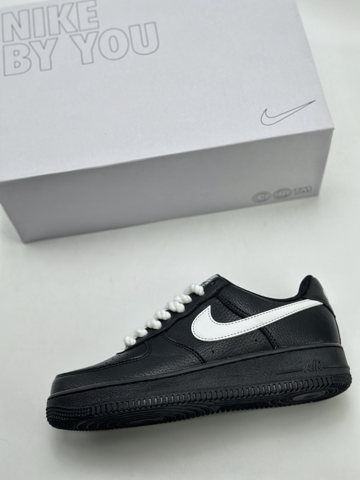 NikeAirForce1Low07黑武士麻绳原楦头原纸板打造纯正低帮空军版型专注外贸渠道全掌内置蜂窝气